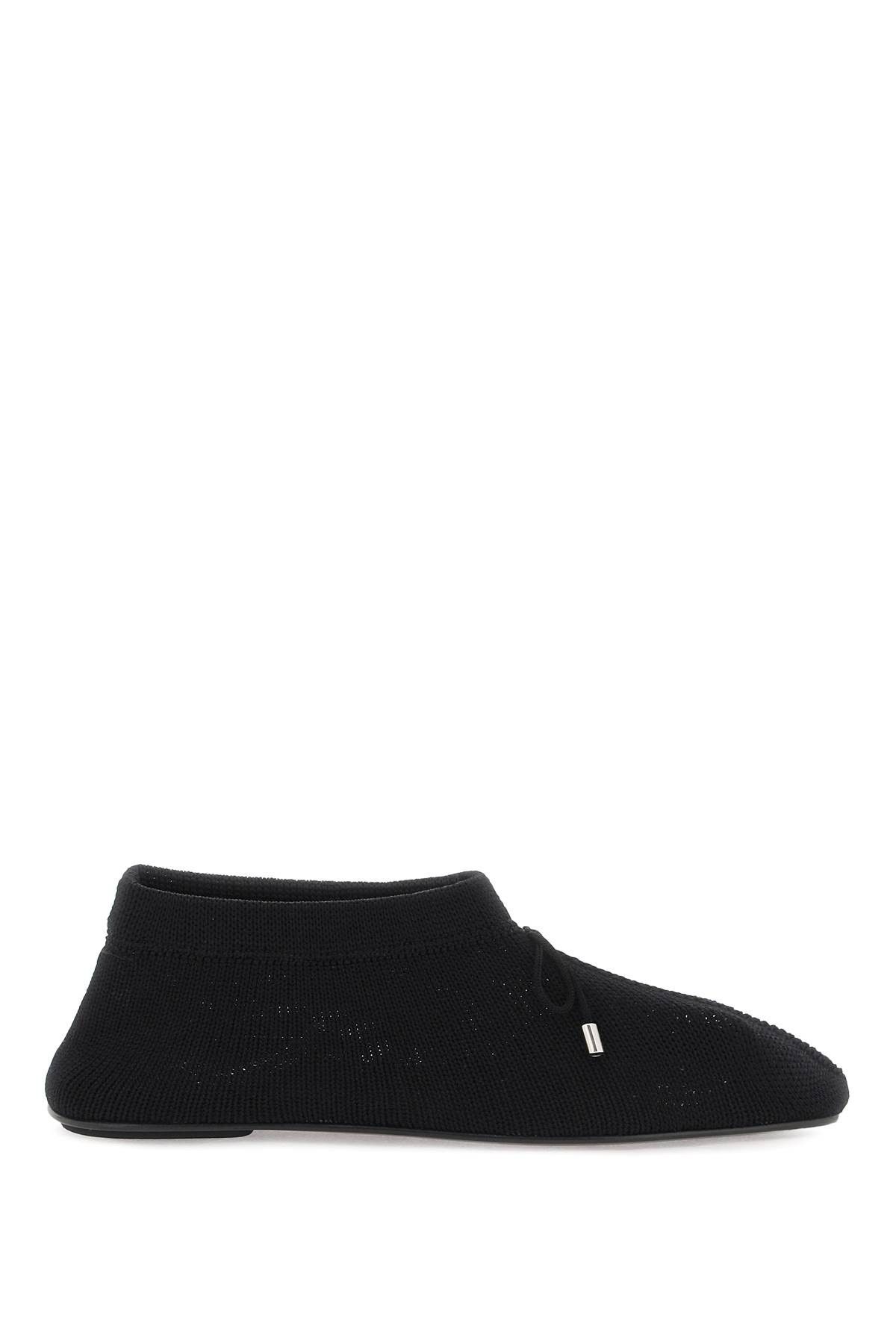 image of Toteme Knitted Ballet Flats in Black, Women's (Size 10)