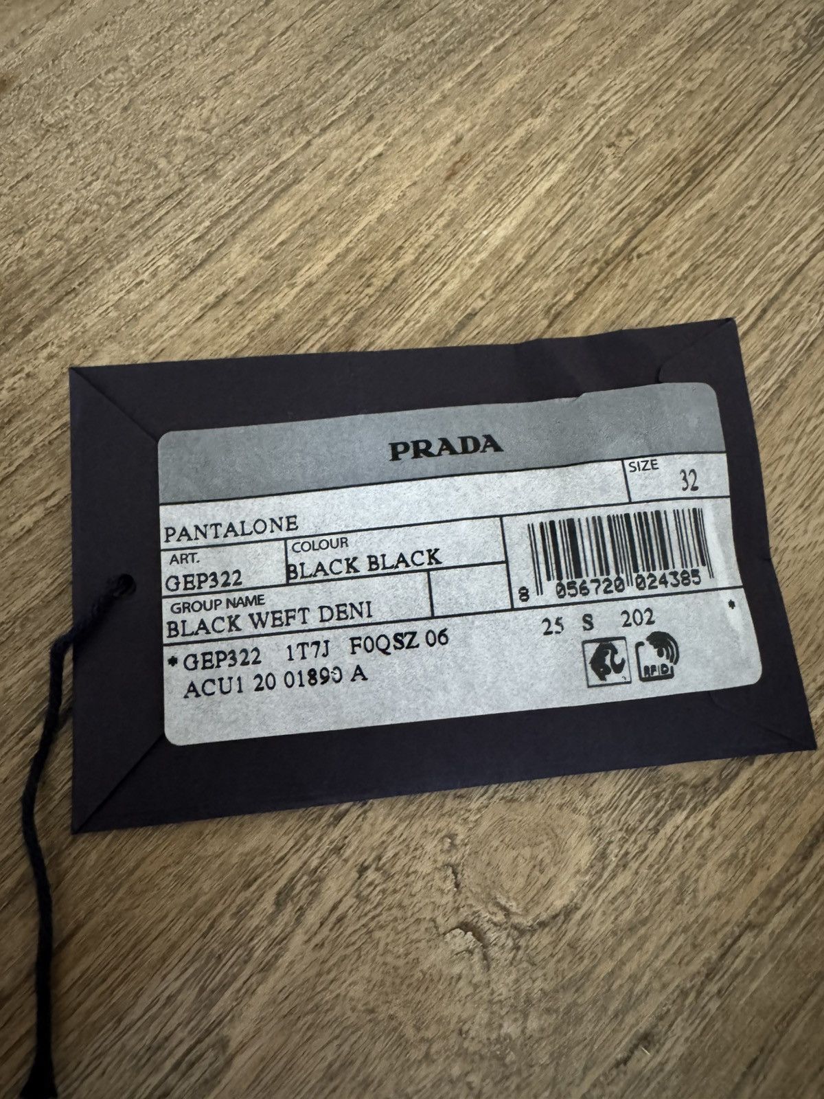 Prada Black Triangle Logo Denim Size US 32 / EU 48 - 9 Thumbnail