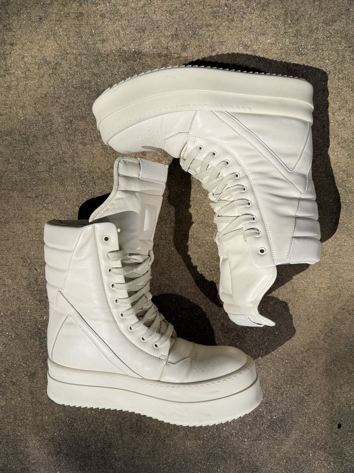 Rick Owens Rick Owens FW24 Porterville Mega Geobasket "Milk" LCO Size US 9 / EU 42 - 3 Thumbnail