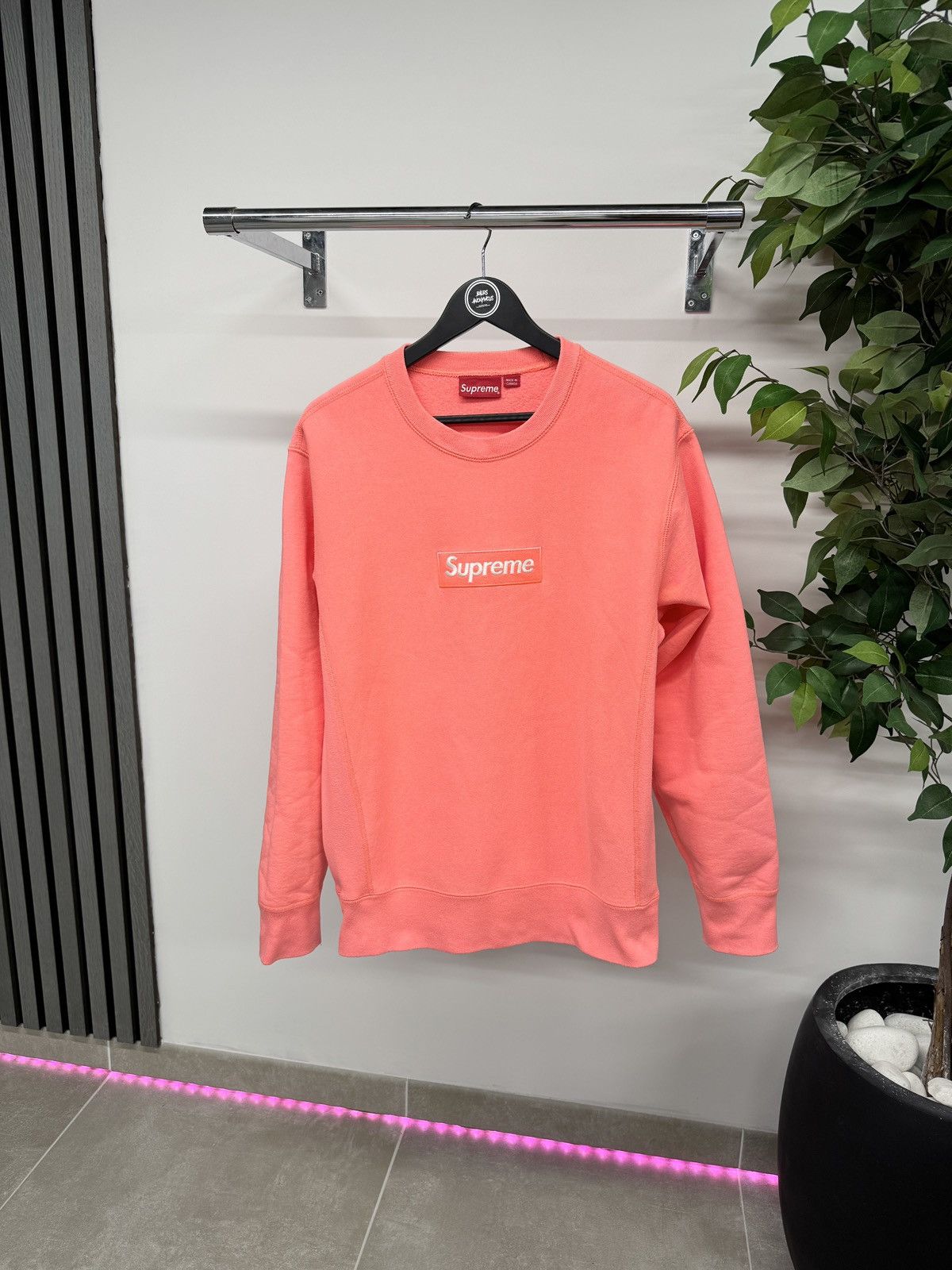 Supreme Supreme Box Logo Crewneck Heather Pink | Grailed