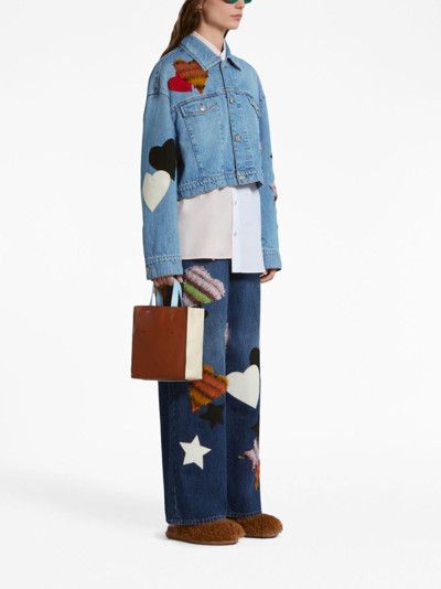 Marni o1srvl11e0624 Denim Jacket in Blue Size S / US 4 / IT 40 - 2 Thumbnail