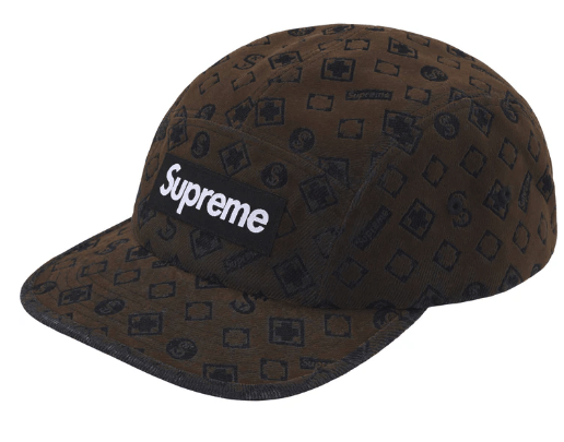 Supreme Supreme Flocked Denim Camp Cap Brown Size ONE SIZE - 1 Thumbnail