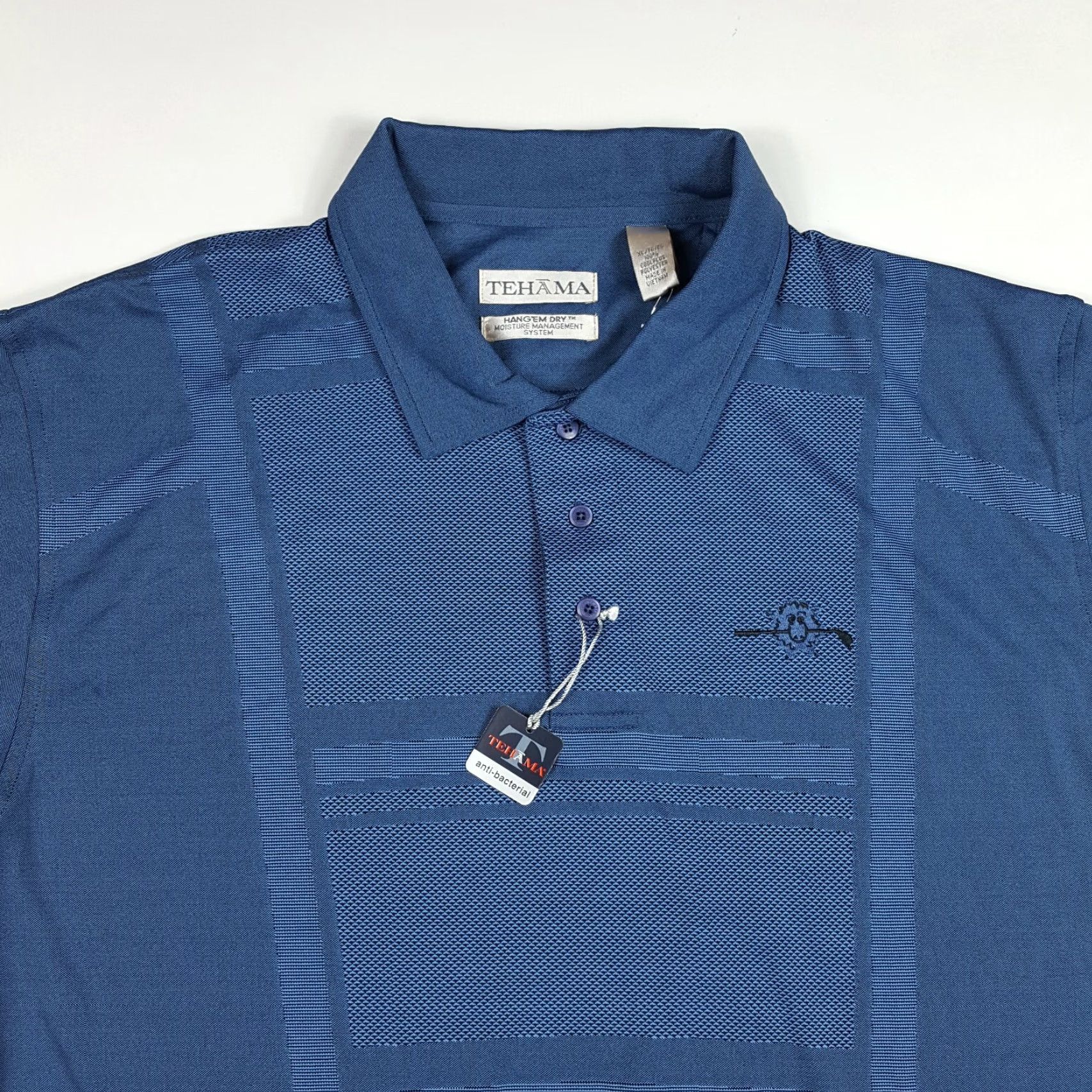 Vintage VINTAGE Tehama Golf Polo Shirt Mens XL Blue Short Sleeve Collared Knit Button Logo Striped 90s Retro Sports Tennis Casual All Seasons Shirt Size US XL / EU 56 / 4 - 2 Thumbnail