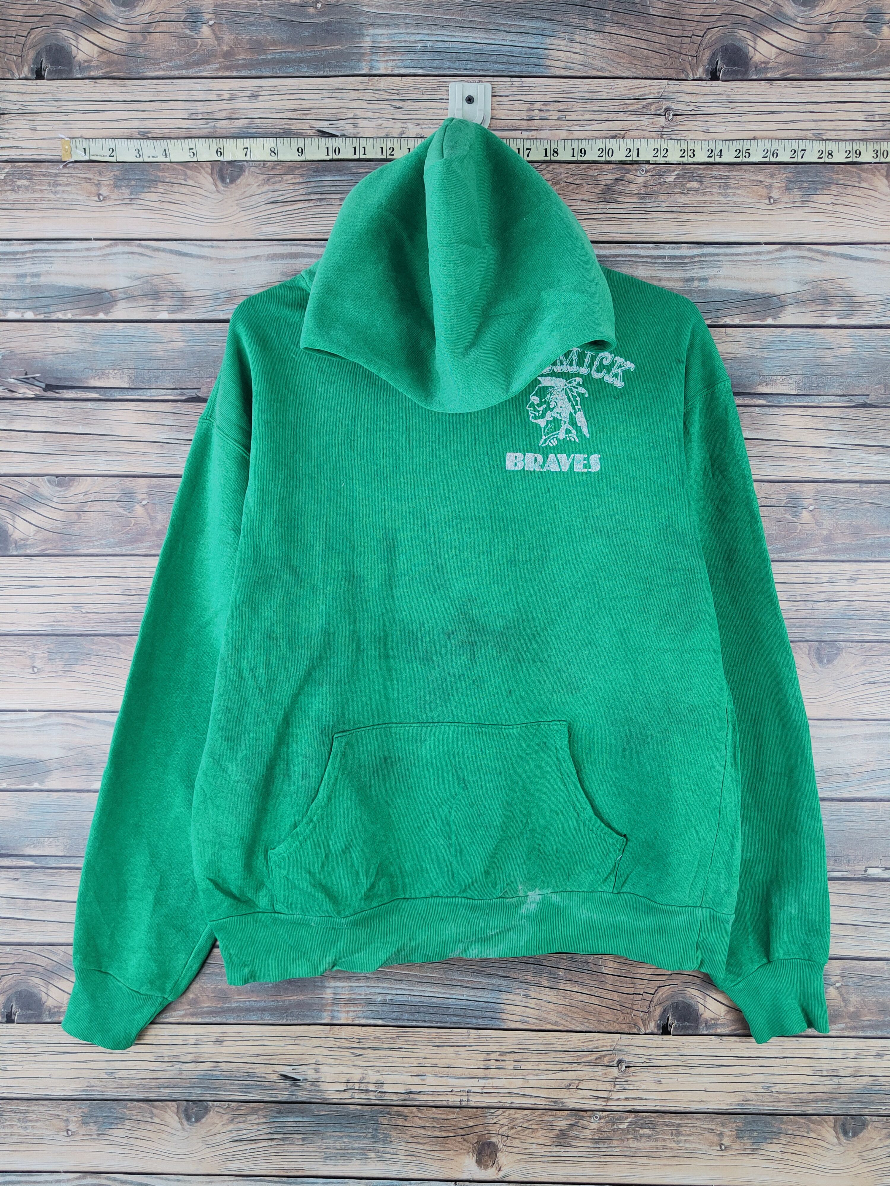 Majestic Vintage Faded Majestic Green Hoodie Sweatshirts Size US M / EU 48-50 / 2 - 1 Thumbnail