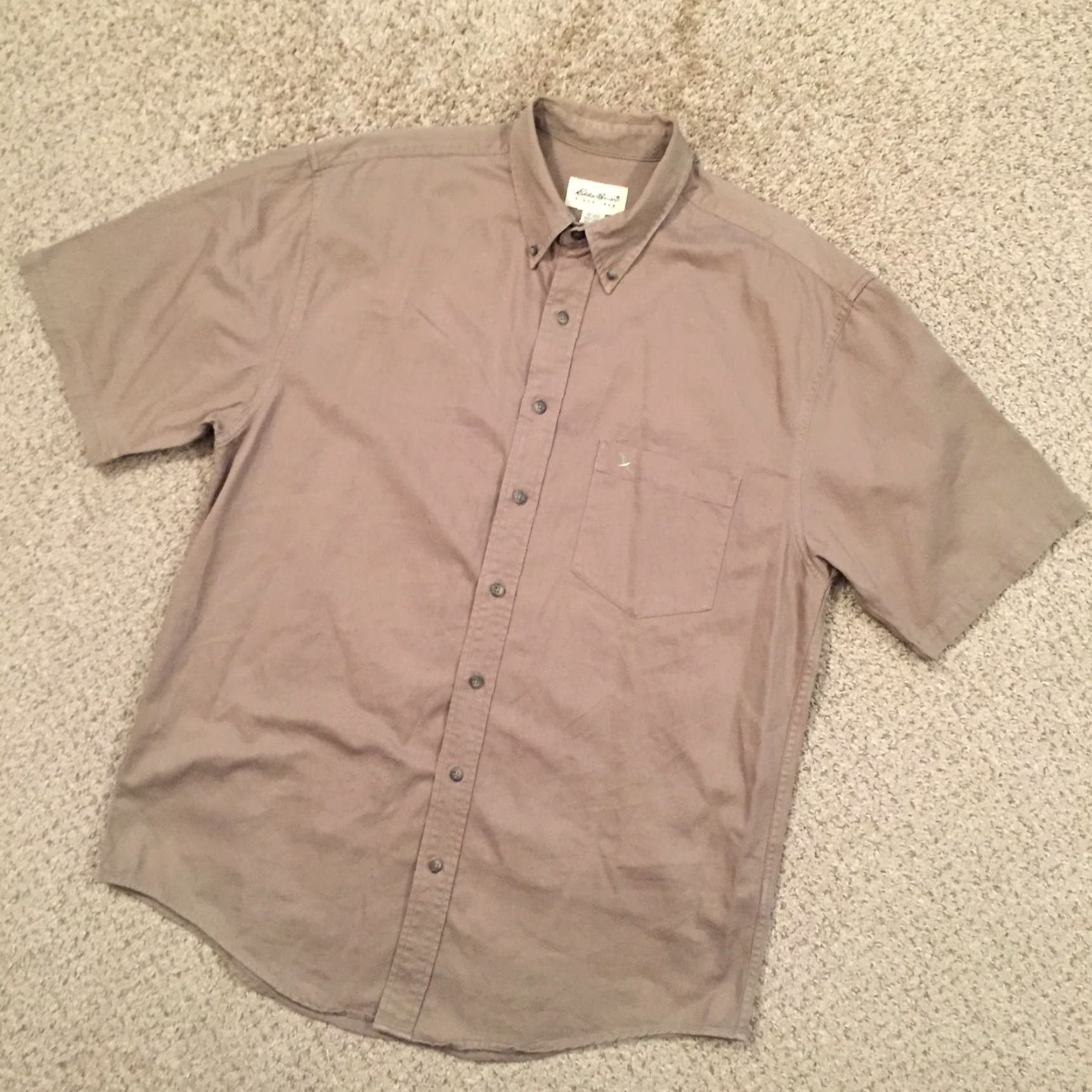 Eddie Bauer Eddie Bauer Shirt Mens Large Green Short Sleeve Button-Up Size US L / EU 52-54 / 3 - 2 Thumbnail
