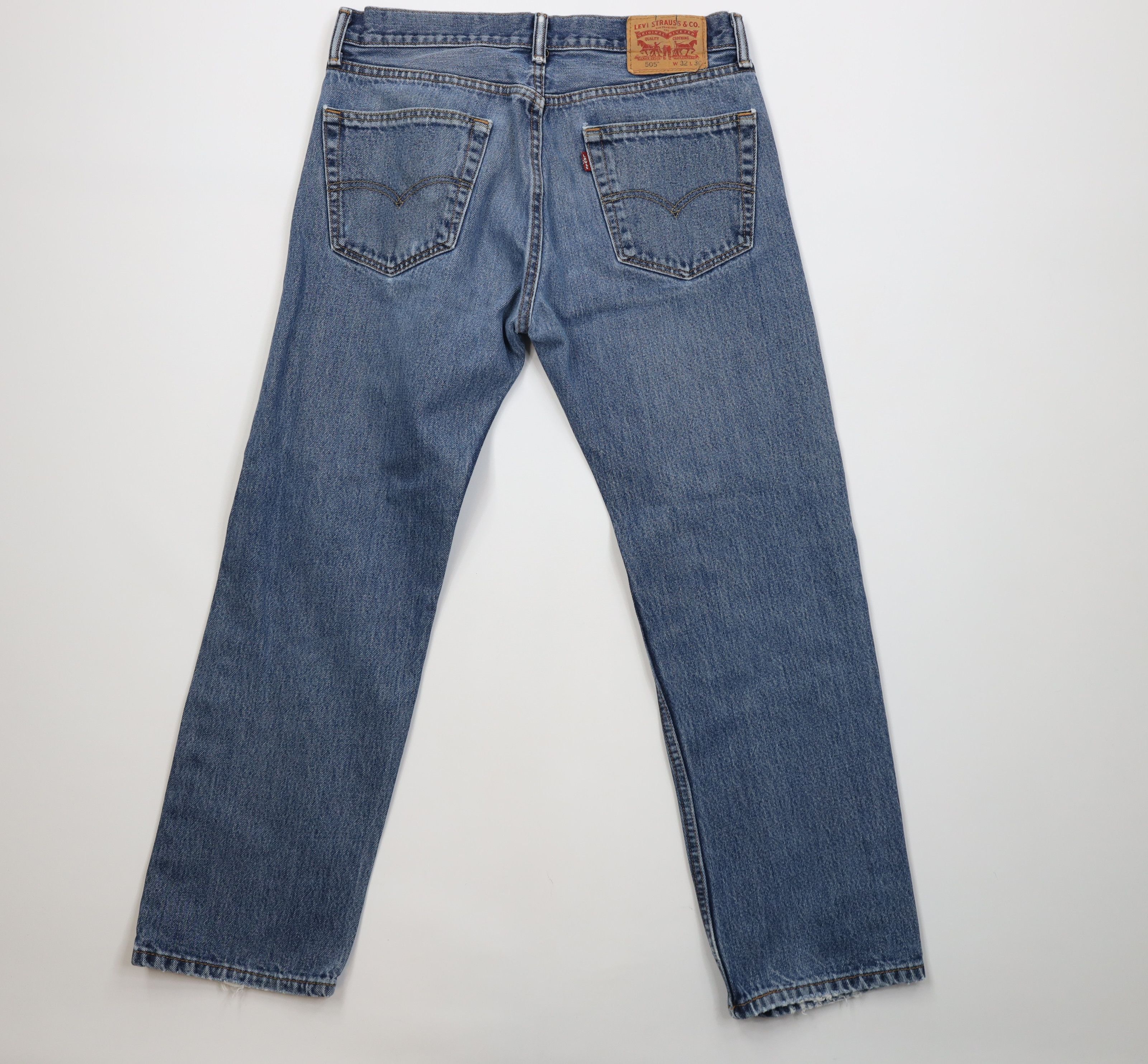 Levi's Vintage Y2K Levis 505 Regular Straight Leg Denim Jeans Size US 32 / EU 48 - 10 Thumbnail