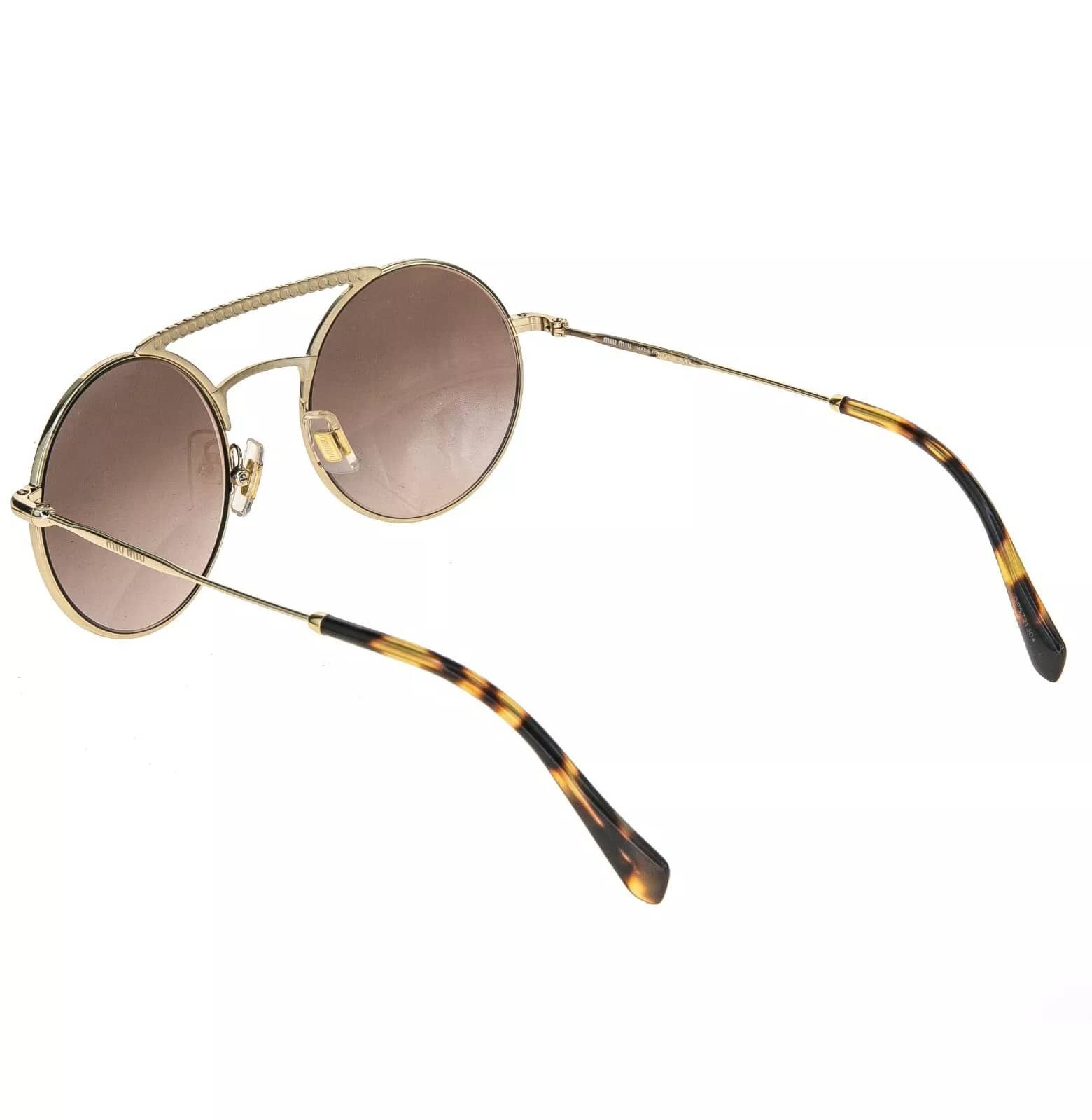 Miu Miu MIU MIU SOCIETE MU52VS CRYSTAL Bar Brown Gold Round 52V Size ONE SIZE - 6 Thumbnail