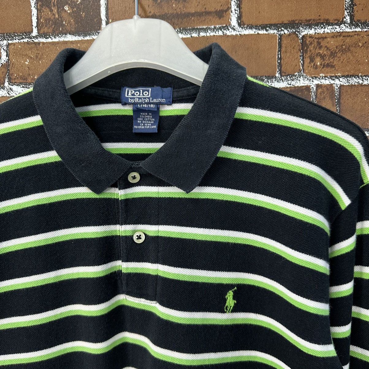 Polo Ralph Lauren 90s Polo Ralph Lauren Stripe Long Sleeve Tee A824 Size US S / EU 44-46 / 1 - 2 Thumbnail