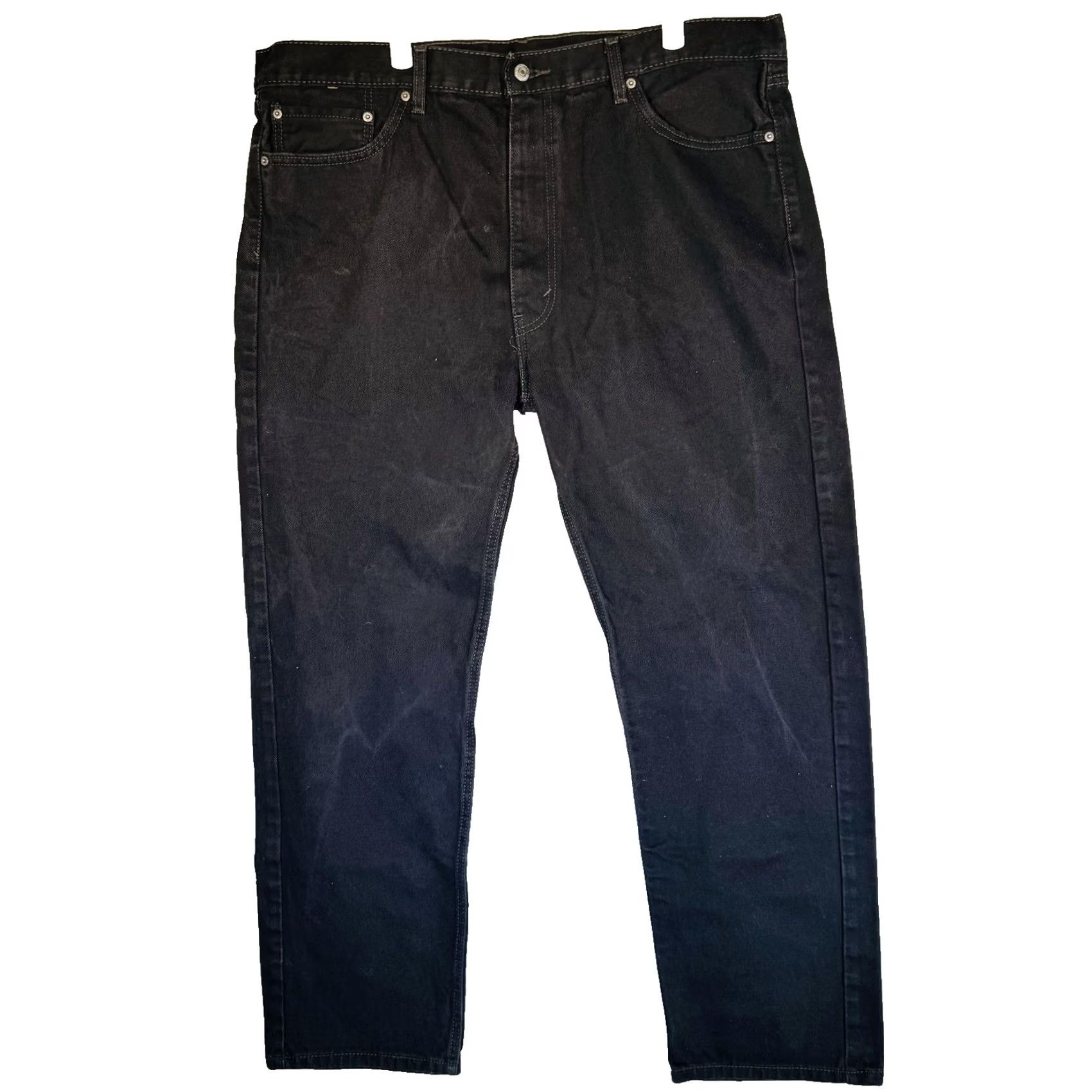 Levi's Levi's 505 Jeans Mens 42x32 Black Rinse Straight Regular Fit Denim Zip Fly Men's Jeans Black Rinse 42 W42 L32 Leather Patch Logo Five-Pocket Pocket Size US 42 / EU 58 - 5 Thumbnail