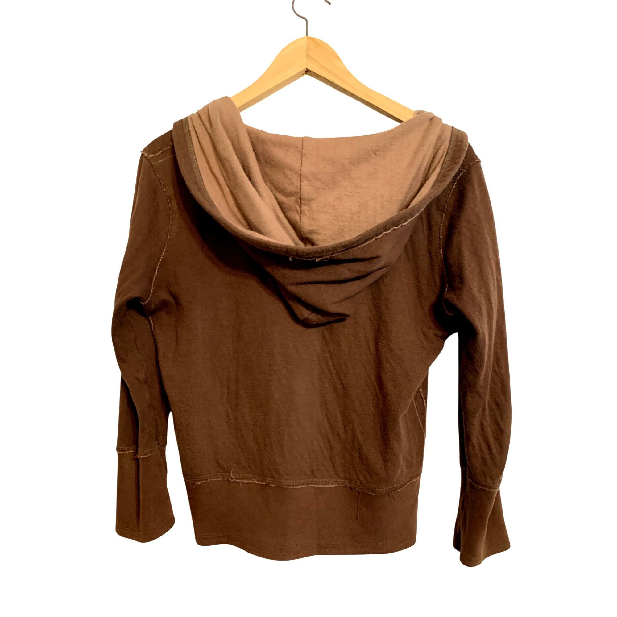 Abercrombie & Fitch Vintage Abercrombie & Fitch Women's Brown Button-Up Hoodie J Size L / US 10 / IT 46 - 3 Thumbnail