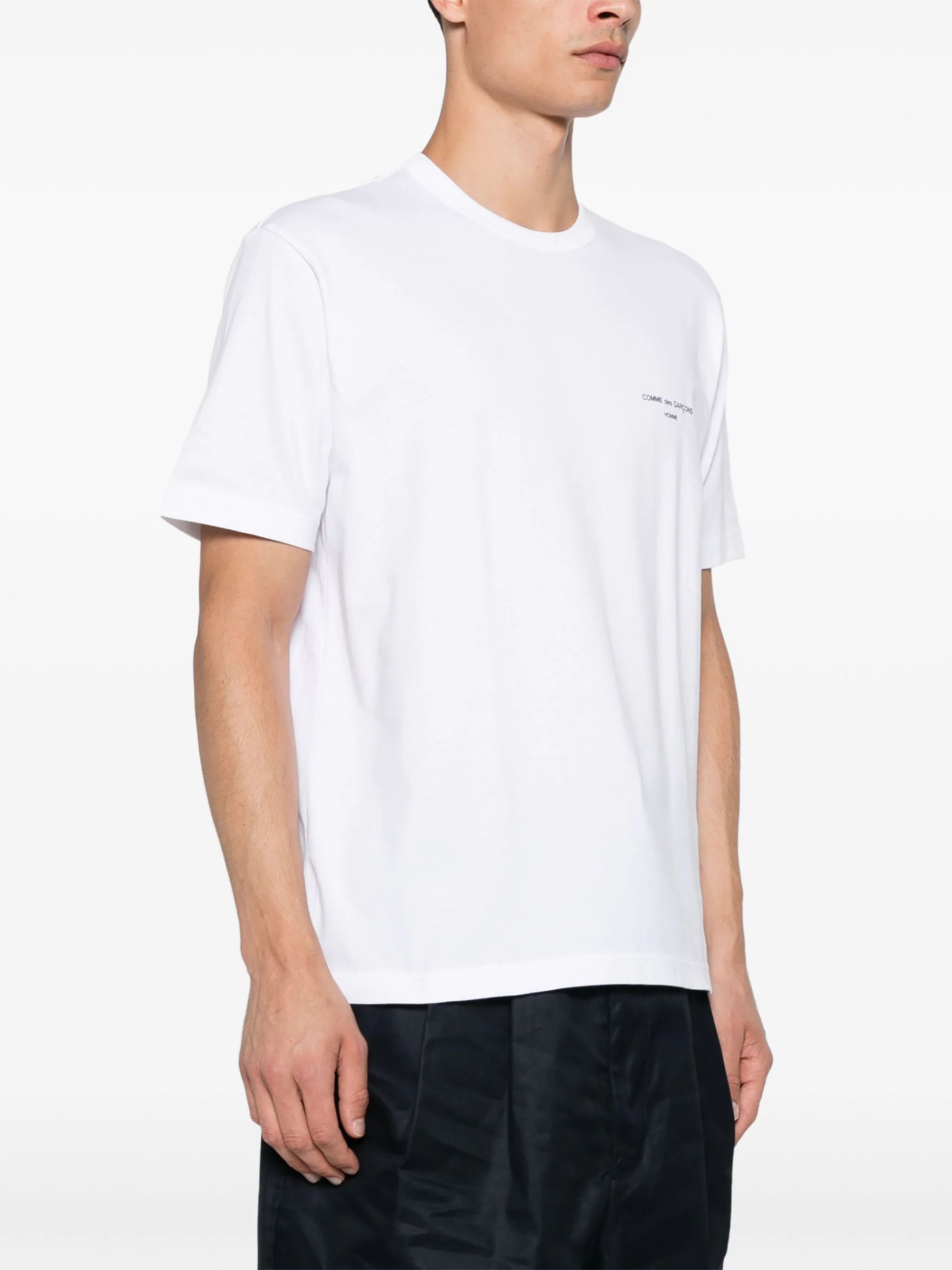Comme des Garcons Homme o1mle1024 Logo T- Shirt in White Size US S / EU 44-46 / 1 - 3 Thumbnail