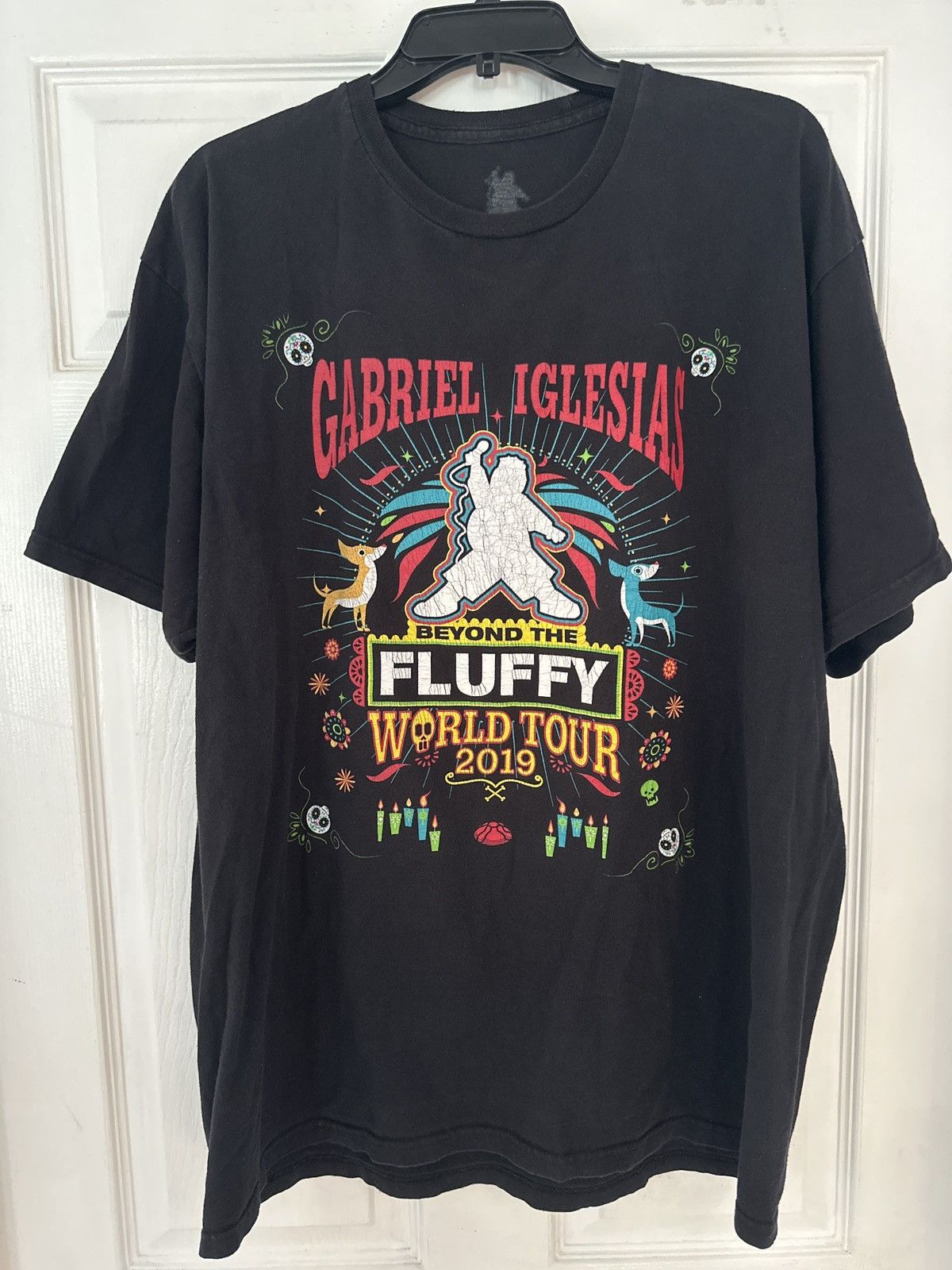 image of Vintage Gabriel Iglesias Beyond The Fluffy World Tour 2019 in Black, Men's (Size XL)