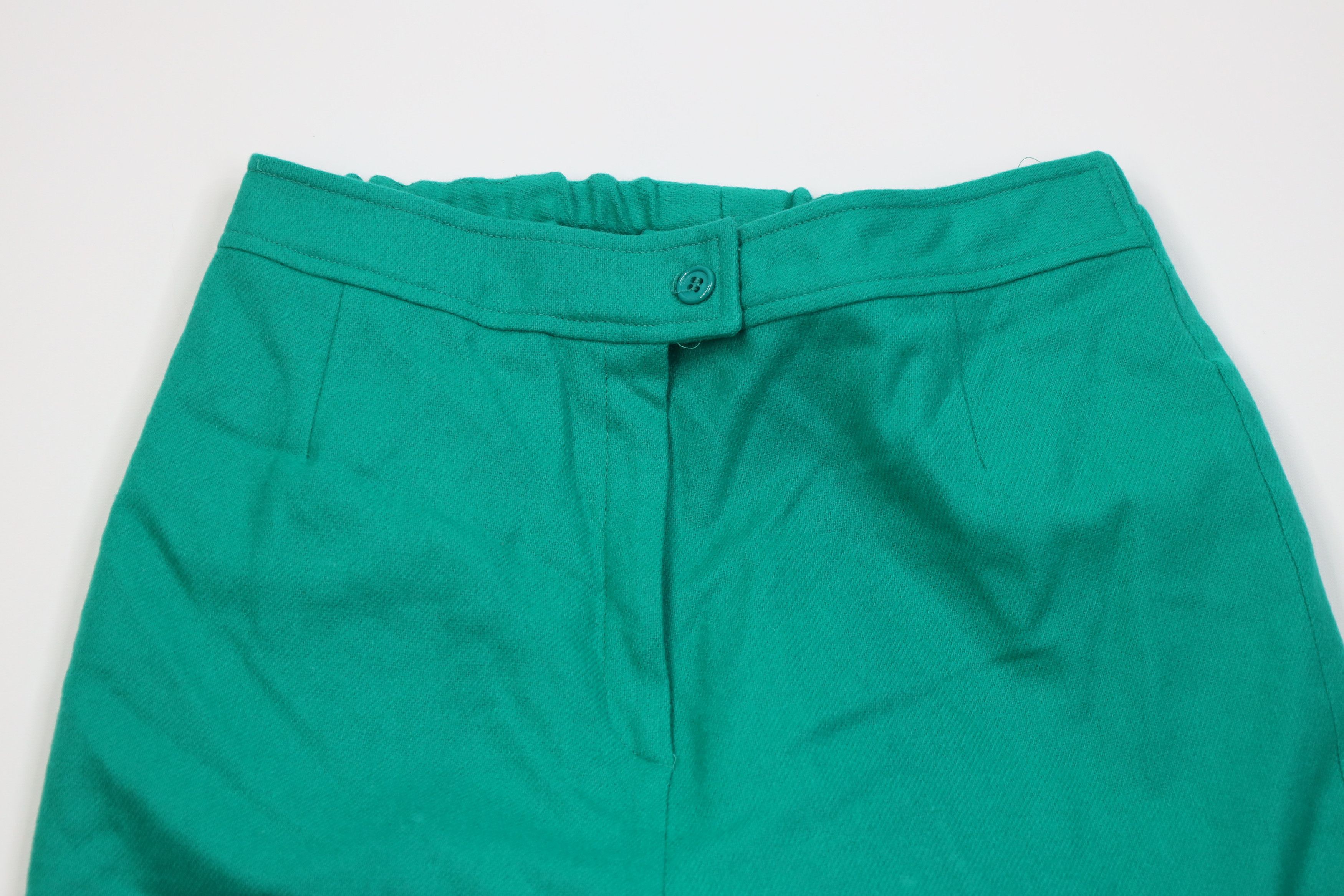 Vintage Vintage 70s Streetwear Flared Wide Leg Chino Pants Teal USA Size 32" / US 10 / IT 46 - 2 Thumbnail