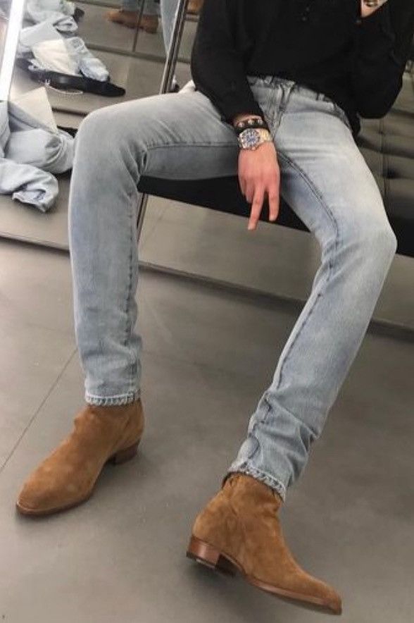Saint Laurent Paris FW16 Saint Laurent Paris Wyatt Jodhpur Boot in Tan Suede Size US 11 / EU 44 - 8 Thumbnail