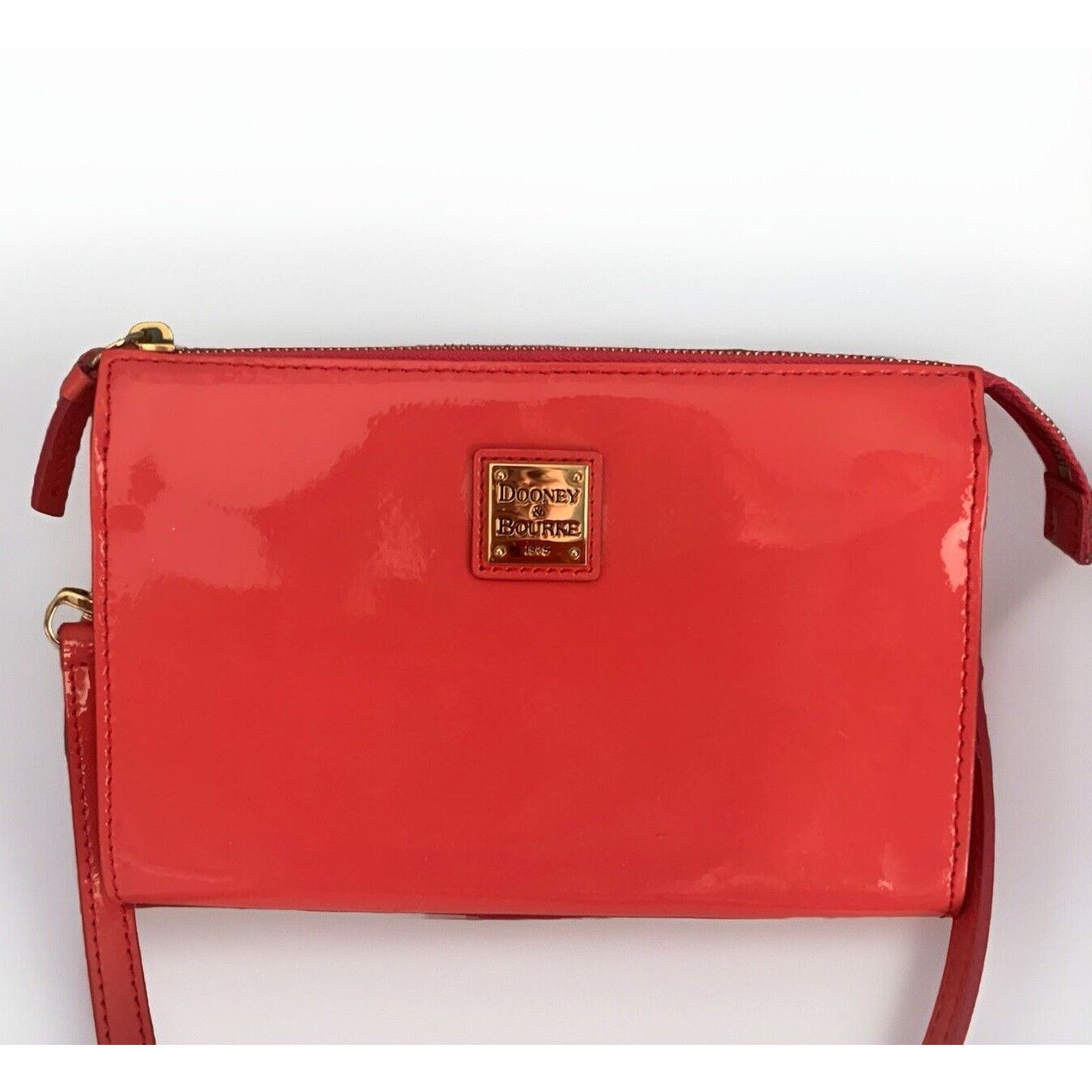 Dooney & Bourke Dooney & Bourke Patent Leather Hot Pink Janine Crossbody Size ONE SIZE - 1 Thumbnail