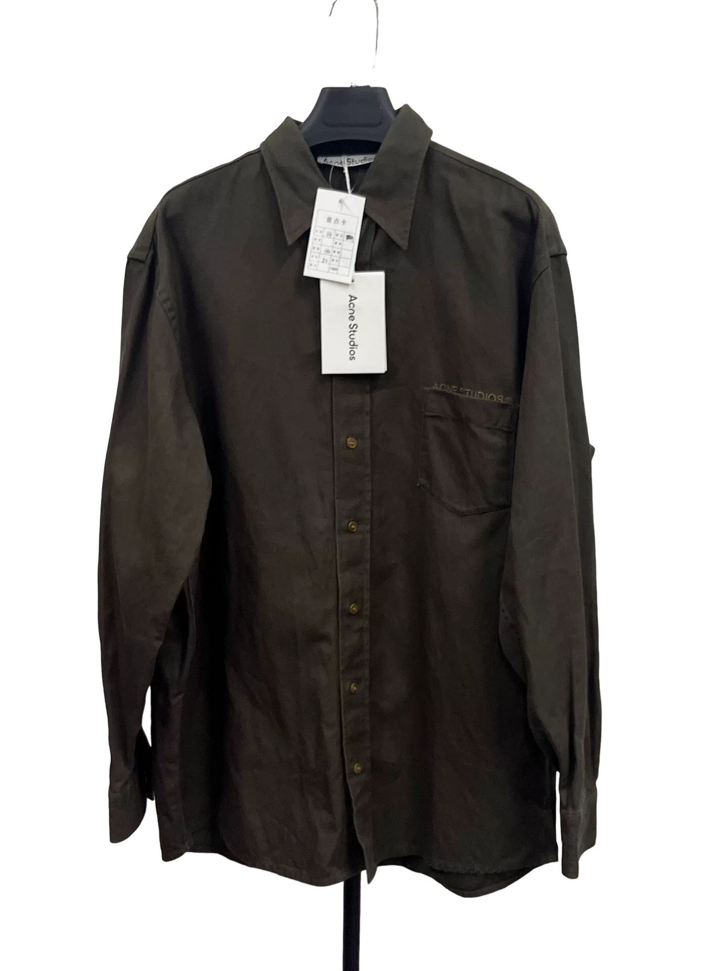 Acne Studios Acne Studios Logo Embroidered Cotton Linen Shirt 44 Size US S / EU 44-46 / 1 - 1 Thumbnail