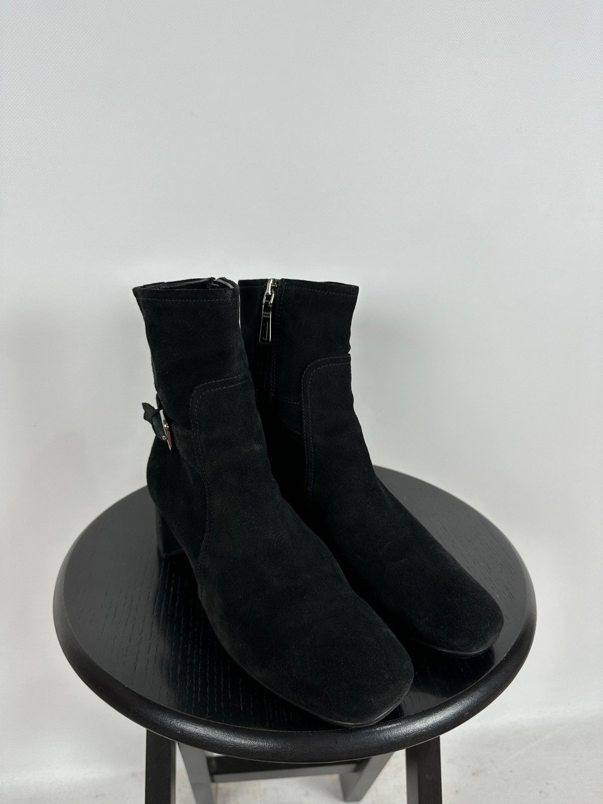 Prada Prada Suede Zip Ankle Boots Size US 7 / IT 37 - 8 Thumbnail