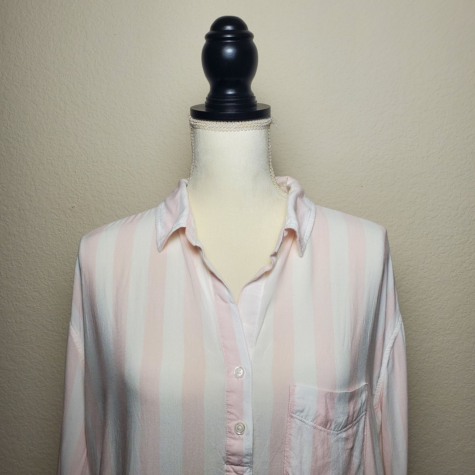 Rails Rails Elle Pink Striped Blouse Medium Size M / US 6-8 / IT 42-44 - 5 Thumbnail