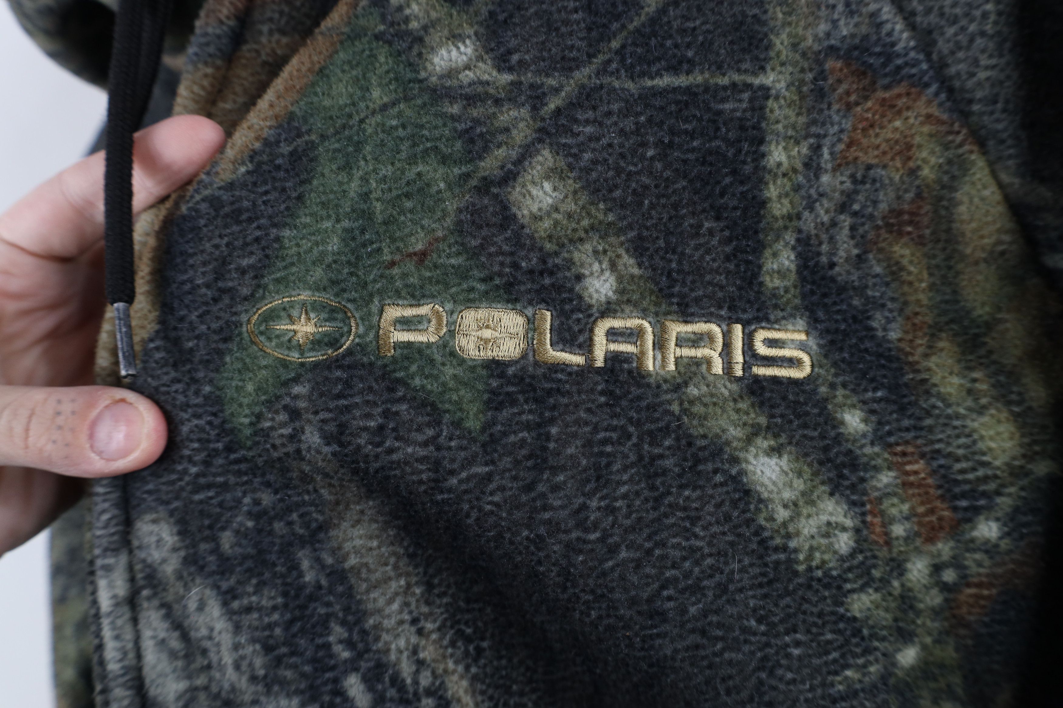 Vintage Vintage 90s Polaris Spell Camouflage Hooded Fleece Jacket Size US L / EU 52-54 / 3 - 4 Thumbnail