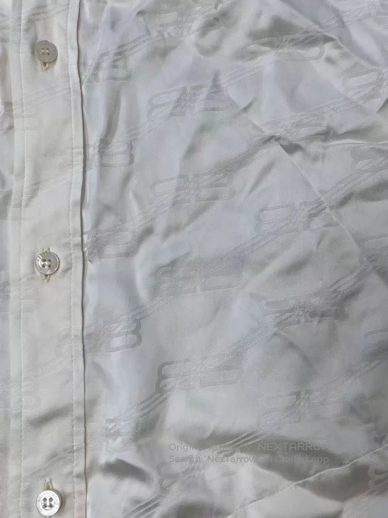 Balenciaga Balenciaga BB Monogram Logo Long Sleeve Shirt. Size L / US 10 / IT 46 - 3 Thumbnail