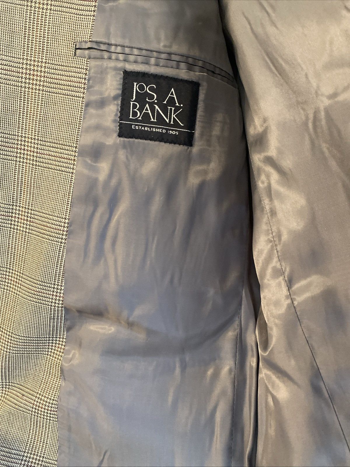 Jos. A. Bank Jos.A.Bank Tan Plaid Blazer 44L Size 44L - 4 Thumbnail