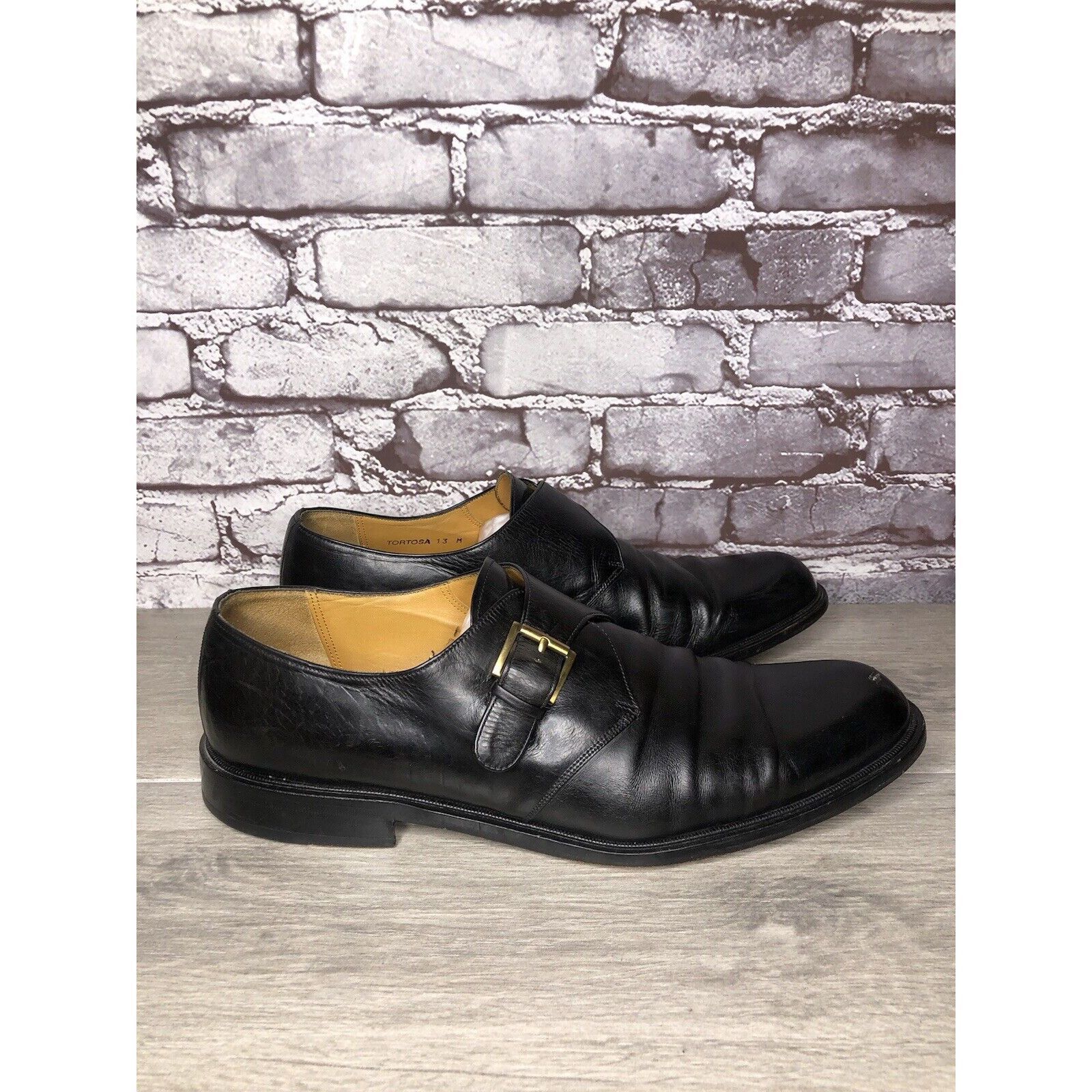 Mezlan Mezlan Tortosa Black Leather Monk Strap Leather Dress Shoes Size US 13 / EU 46 - 4 Thumbnail