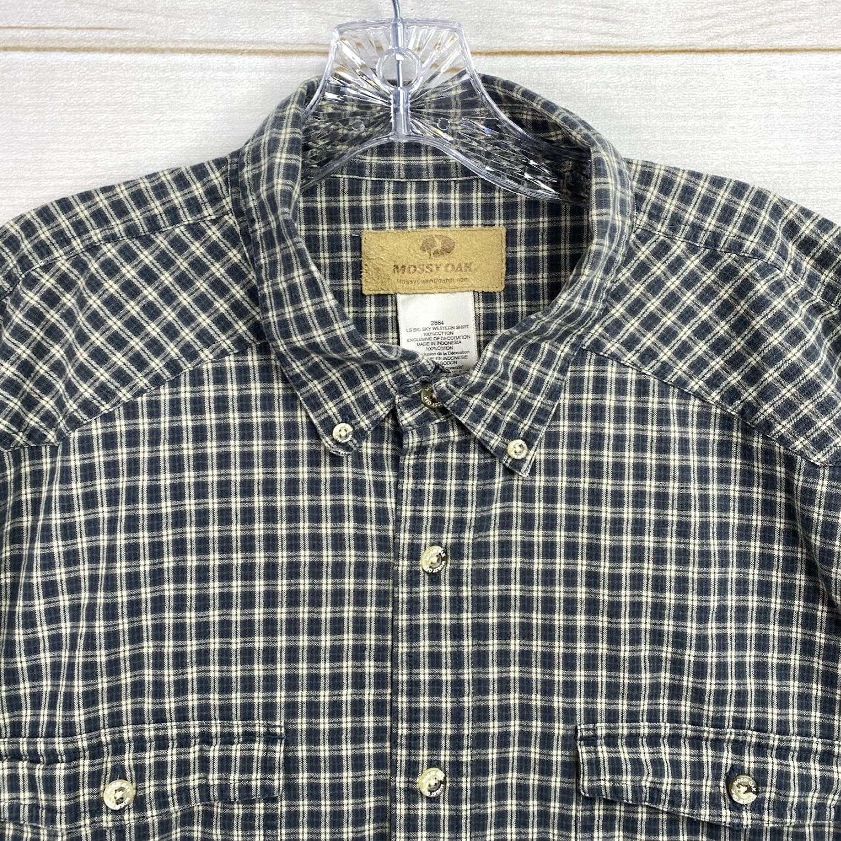 Vintage Mossy Oak Shirt Mens 3X Green Check Embroidered Sleeve Pockets Button-Up Outdoor Vintage? No Size US XXL / EU 58 / 5 - 3 Thumbnail