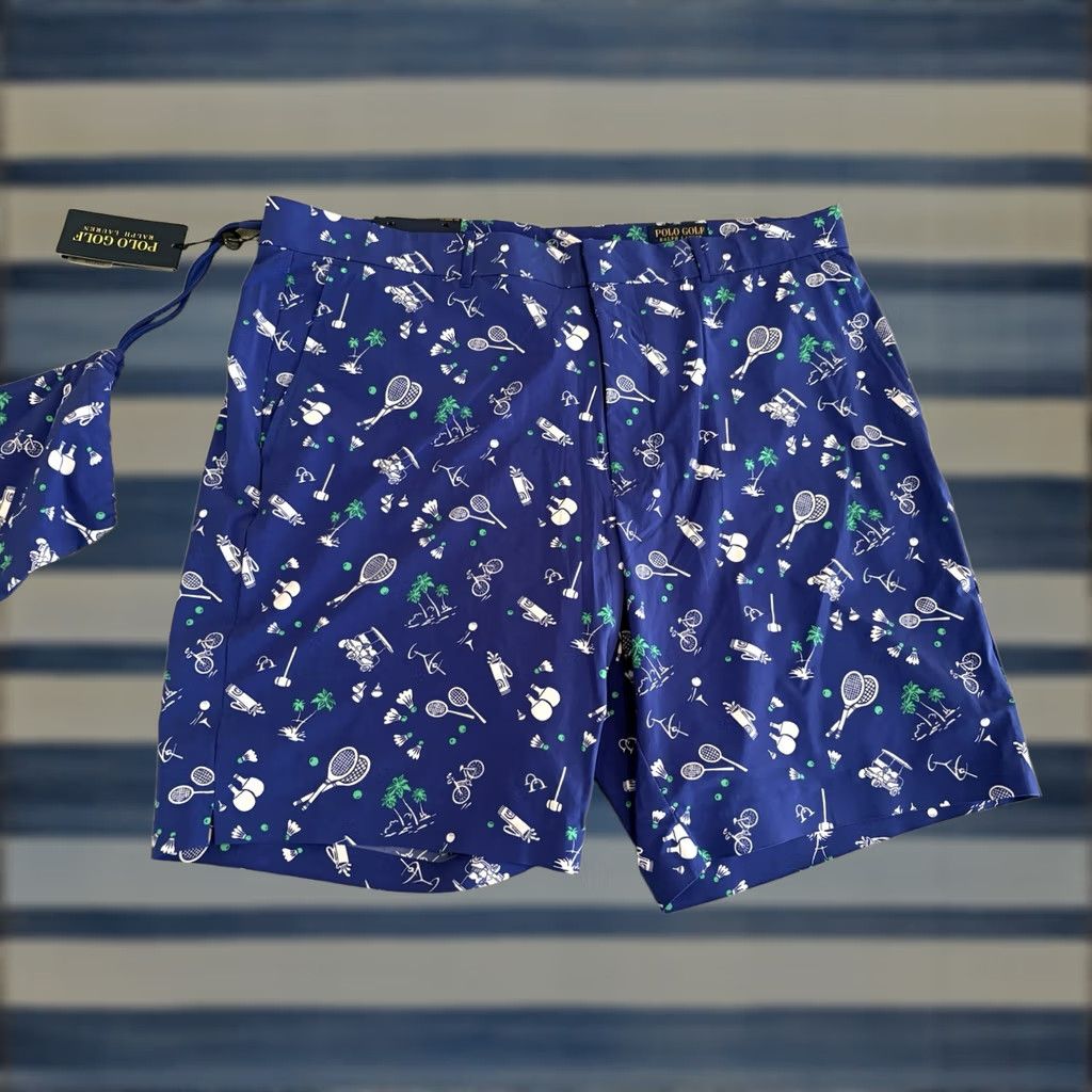 Polo Ralph Lauren Polo Ralph Lauren Golf Shorts / Swim Trunks Mens Size 38 NWT Blue 38 38in Nylon Elastane Zip Size US M / EU 48-50 / 2 - 1 Thumbnail