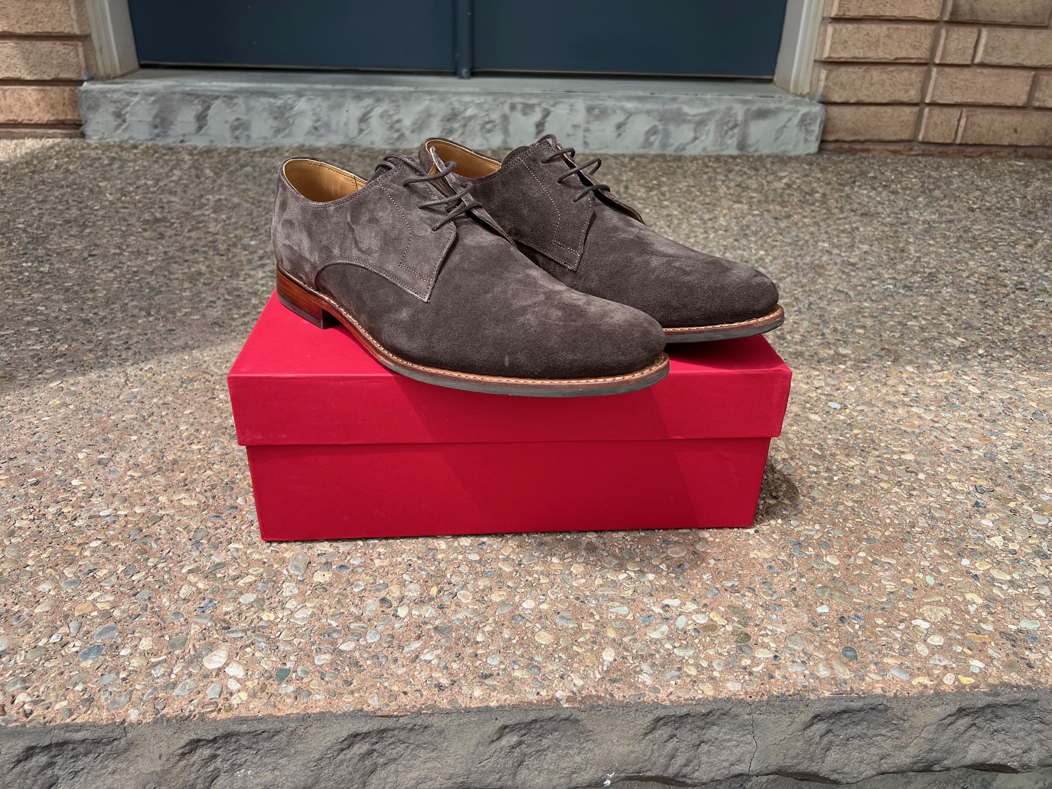 Grenson Gardner Suede Leather Derby Shoes UK 11