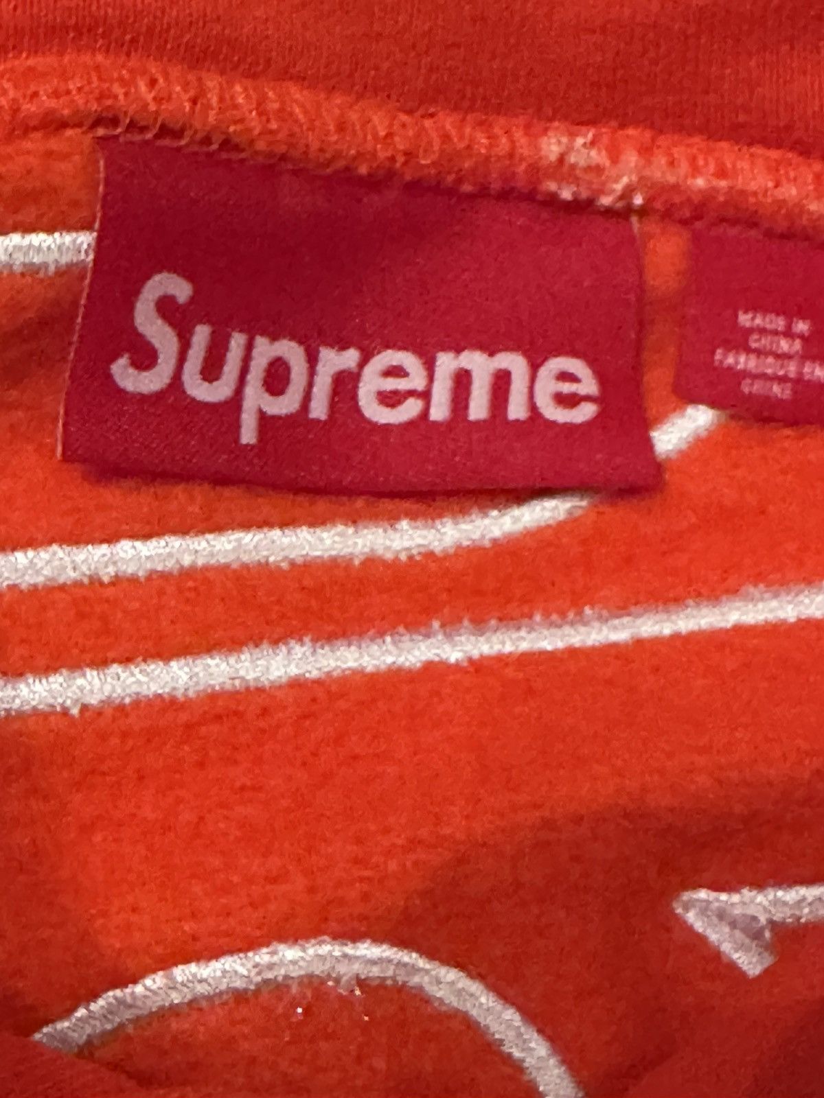 Supreme Supreme Orange Satin Logo Hoodie Size US L / EU 52-54 / 3 - 5 Thumbnail