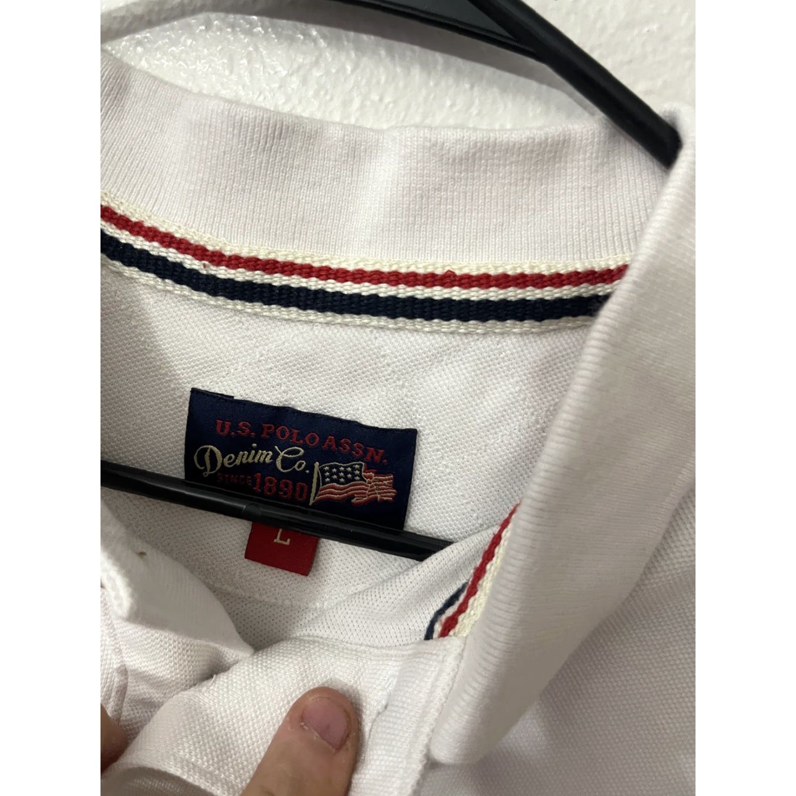 Vintage US Polo Assn Polo Shirt Mens Large White BIG LOGO Patch Preppy Shirt Short Sleeve Casual Size US L / EU 52-54 / 3 - 4 Thumbnail