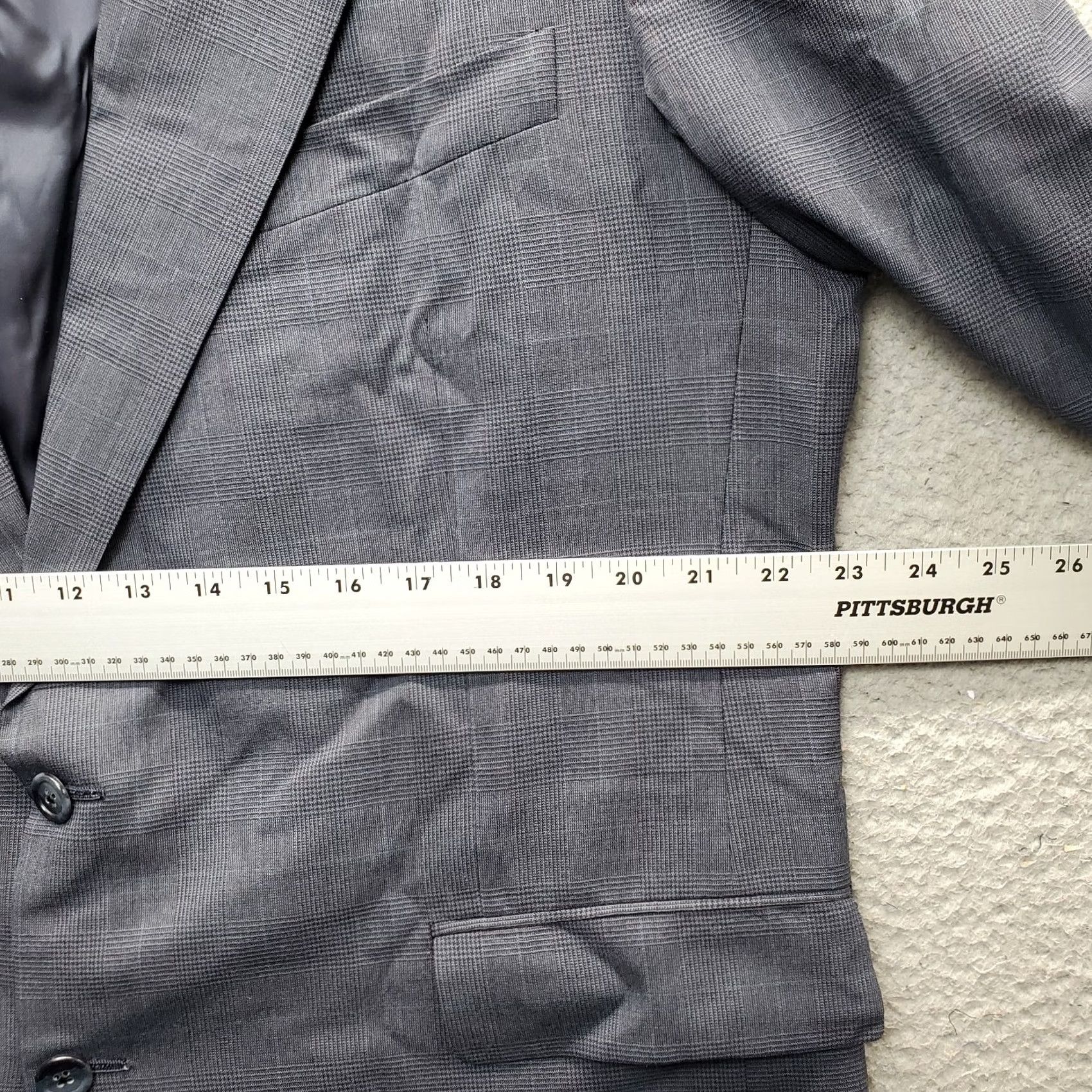 Vintage Hickey Freeman Blazer Jacket Mens 44 Multi Formal Notch Lapel Single Breasted Blazer Jacket Mens 44 Multi Formal Notch Lapel Single Breasted Size 44R - 5 Thumbnail