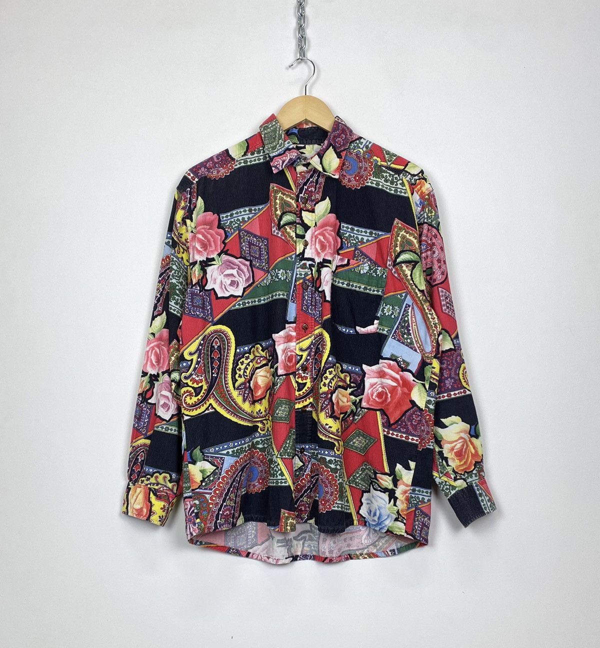 Other Vintage Y2K Flower Art Corduroy Shirt Buttons-Up Men’s Sz L Size US L / EU 52-54 / 3 - 1 Thumbnail