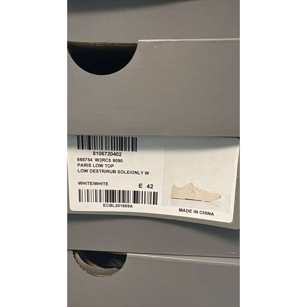 Balenciaga o1rshd1 Q3/ Low Destroyed Paris Rubber Sole Low Top Sneakers Size US 9 / EU 42 - 22 Thumbnail