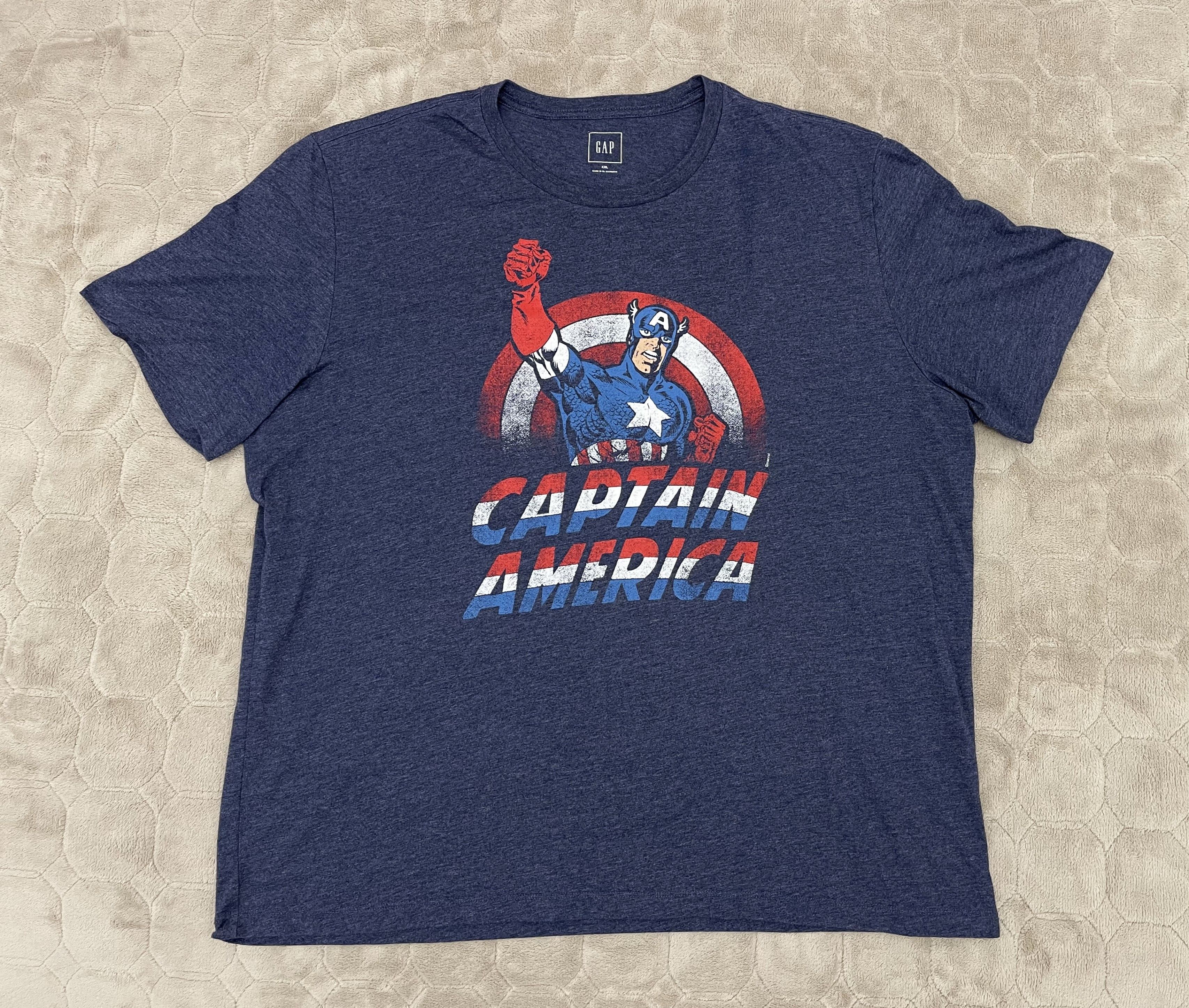 Vintage CAPTAN AMERICA MARVEL Size US XXL / EU 58 / 5 - 1 Thumbnail