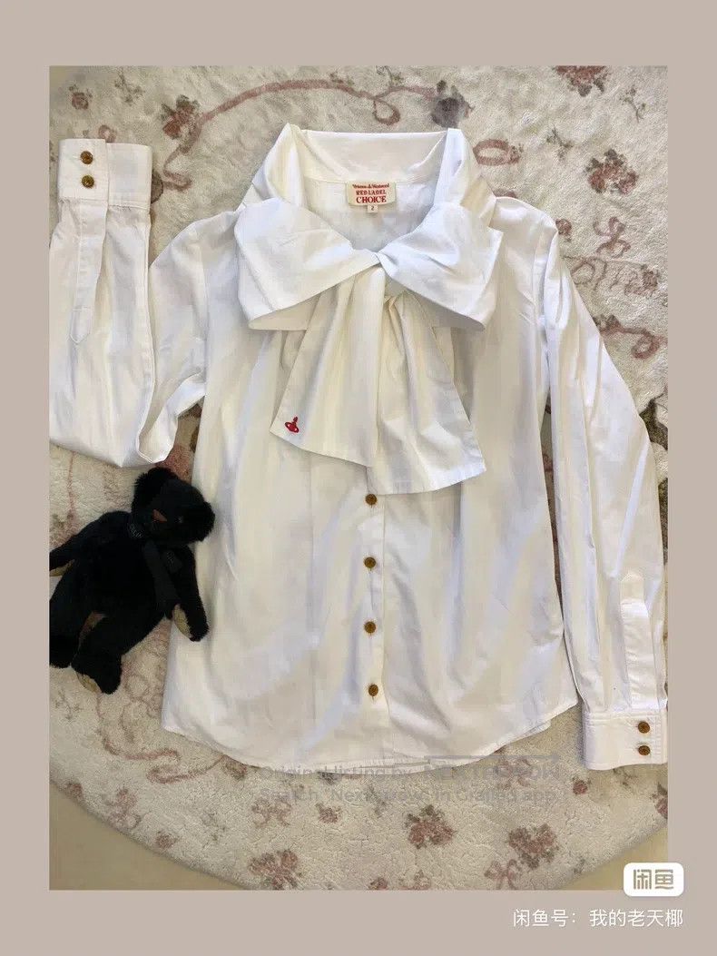 Vivienne Westwood Vivienne Westwood Striped bow shirt Size M / US 6-8 / IT 42-44 - 1 Thumbnail