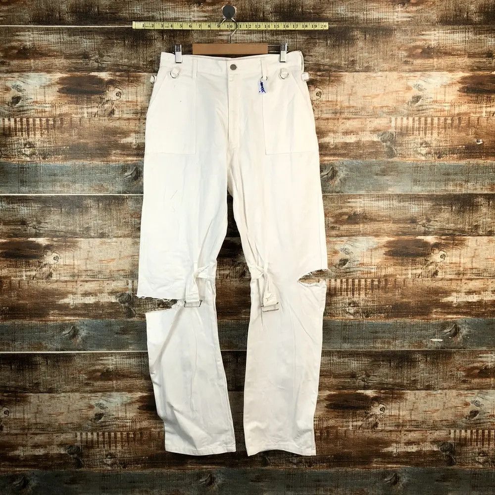 Japanese Brand D Super Lover Distressed ripped punk cargo Pants #A2485 Size US 28 / EU 44 - 12 Thumbnail