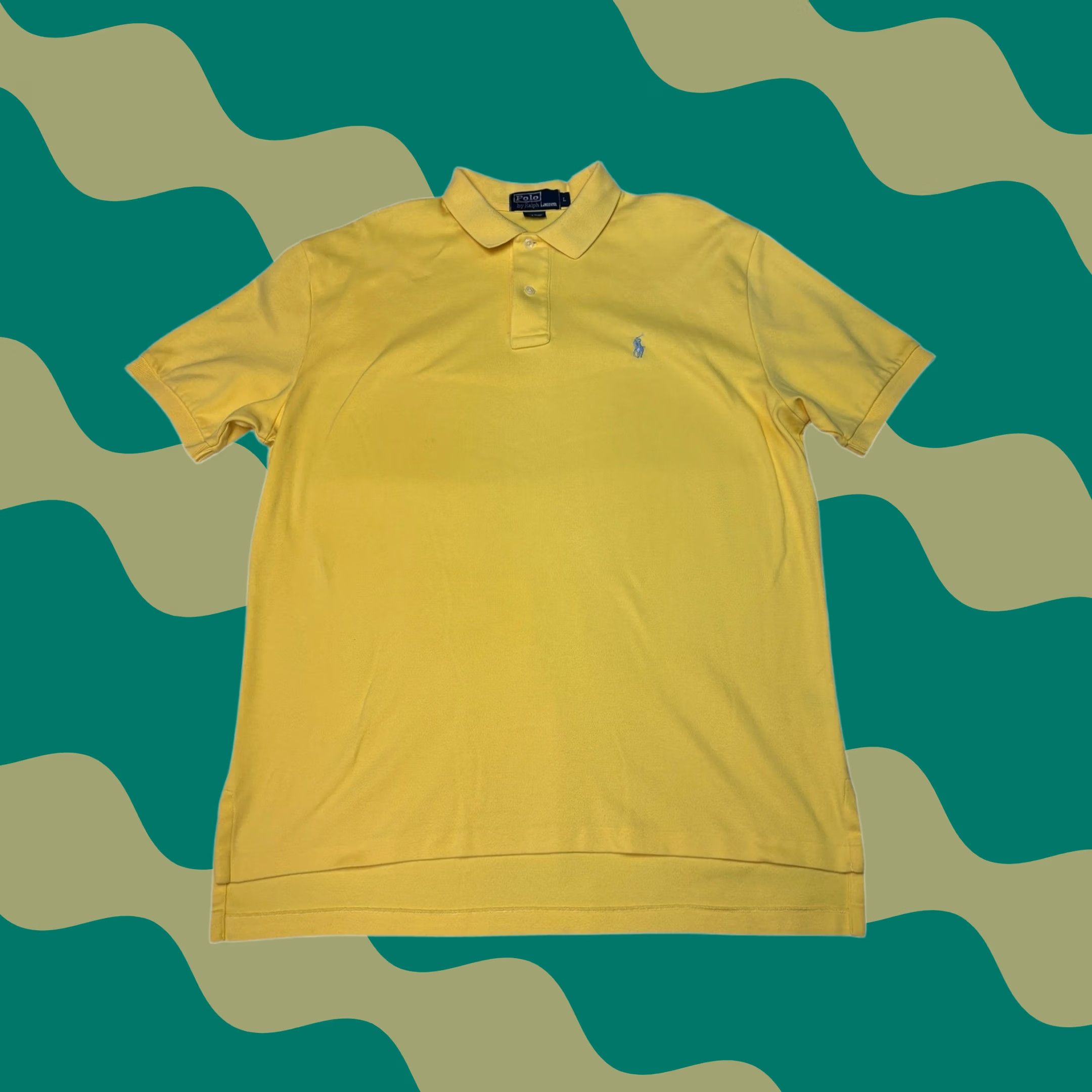 Polo Ralph Lauren VINTAGE Polo Ralph Lauren Mens Yellow Short Sleeve Polo Shirt Embroidered Pony L Size US L / EU 52-54 / 3 - 1 Thumbnail
