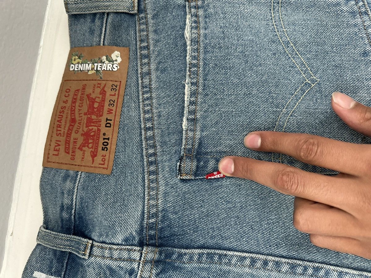 DENIM TEARS Denim Tears Virgil Abloh Message In A Tear Embroidered Jeans Size US 32 / EU 48 - 11 Thumbnail