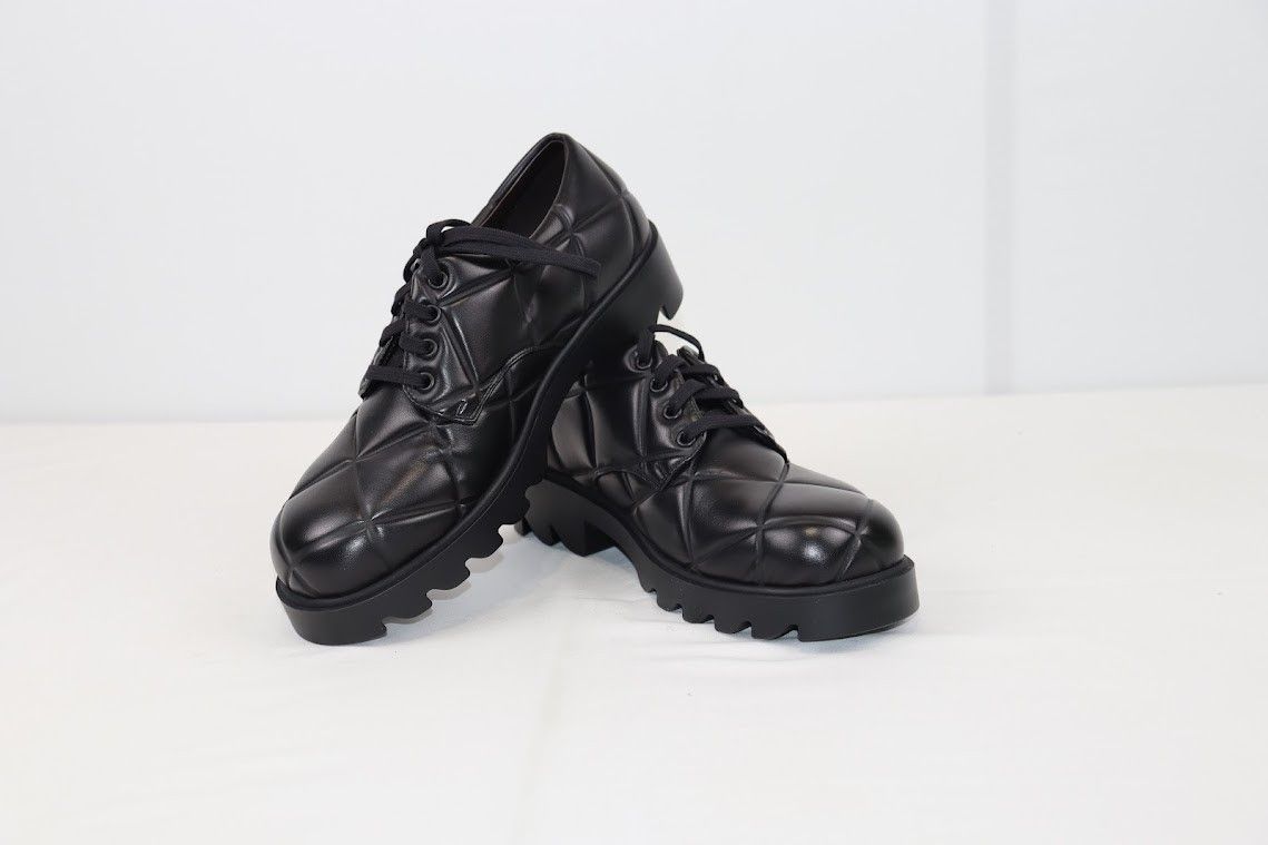 Bottega Veneta o1rshd1 Q.2 / Quilted Nappa Leather Strut Derby Shoes Size US 9 / EU 42 - 8 Thumbnail