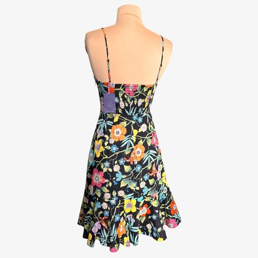 Liberty London NWT J.Crew Liberty Secret Garden Dress Ruffle-hem 00 Black M Size XXS / US 00 / IT 34 - 3 Thumbnail