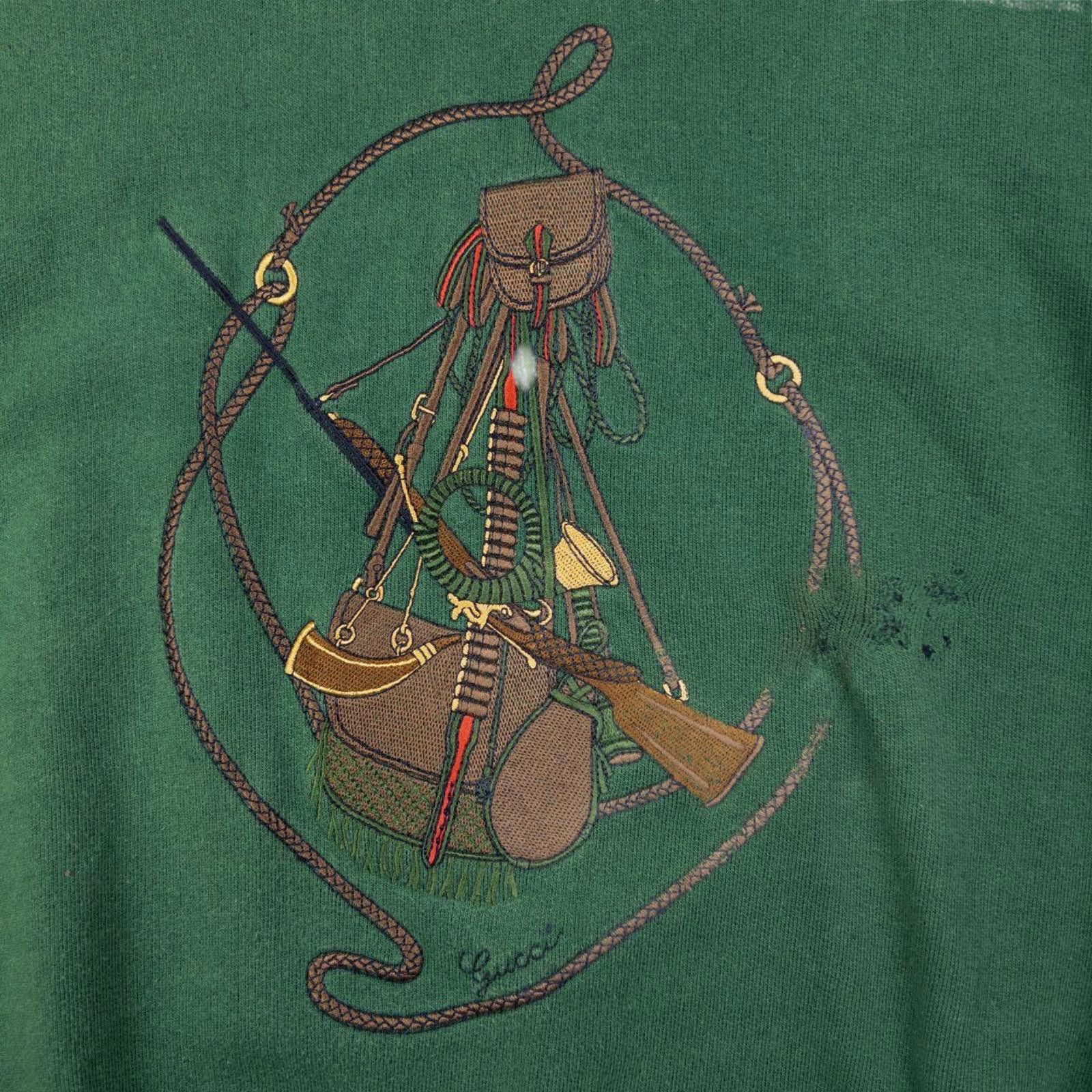 Gucci Vintage Gucci Embroidered Hunting Sweatshirt Size S Size US S / EU 44-46 / 1 - 4 Thumbnail