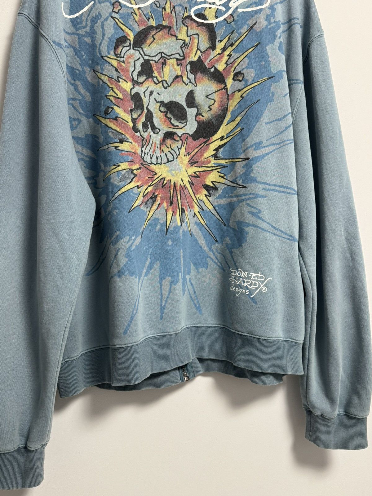 Ed Hardy Ed Hardy Hoodie Skull Explosion Full Zip Sweatshirt Style Size US XL / EU 56 / 4 - 16 Thumbnail