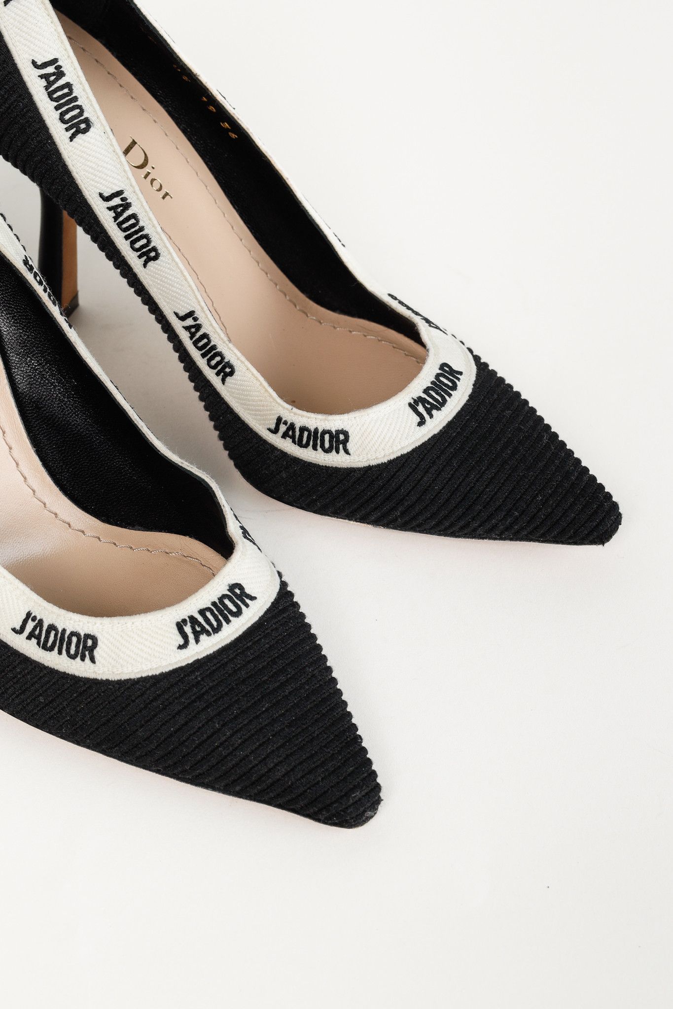 Dior Christian Dior J'ADIOR Ribbon Trim Pointed Toe Fabric Pumps Size US 5.5 / IT 35.5 - 2 Thumbnail