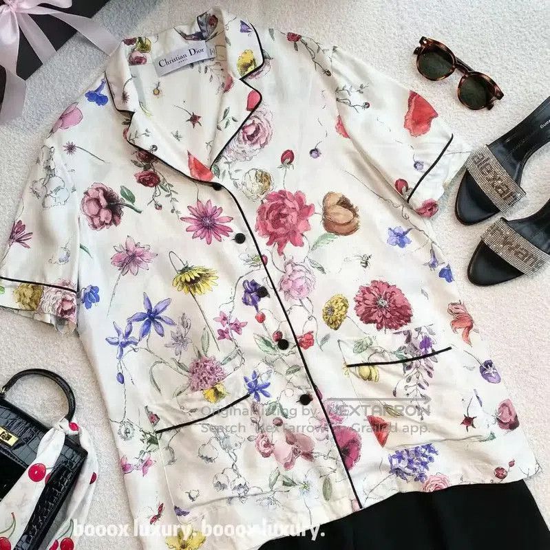 Dior Dior Multicolor Silk Women's Shirt . Size XXS / US 00 / IT 34 - 4 Thumbnail