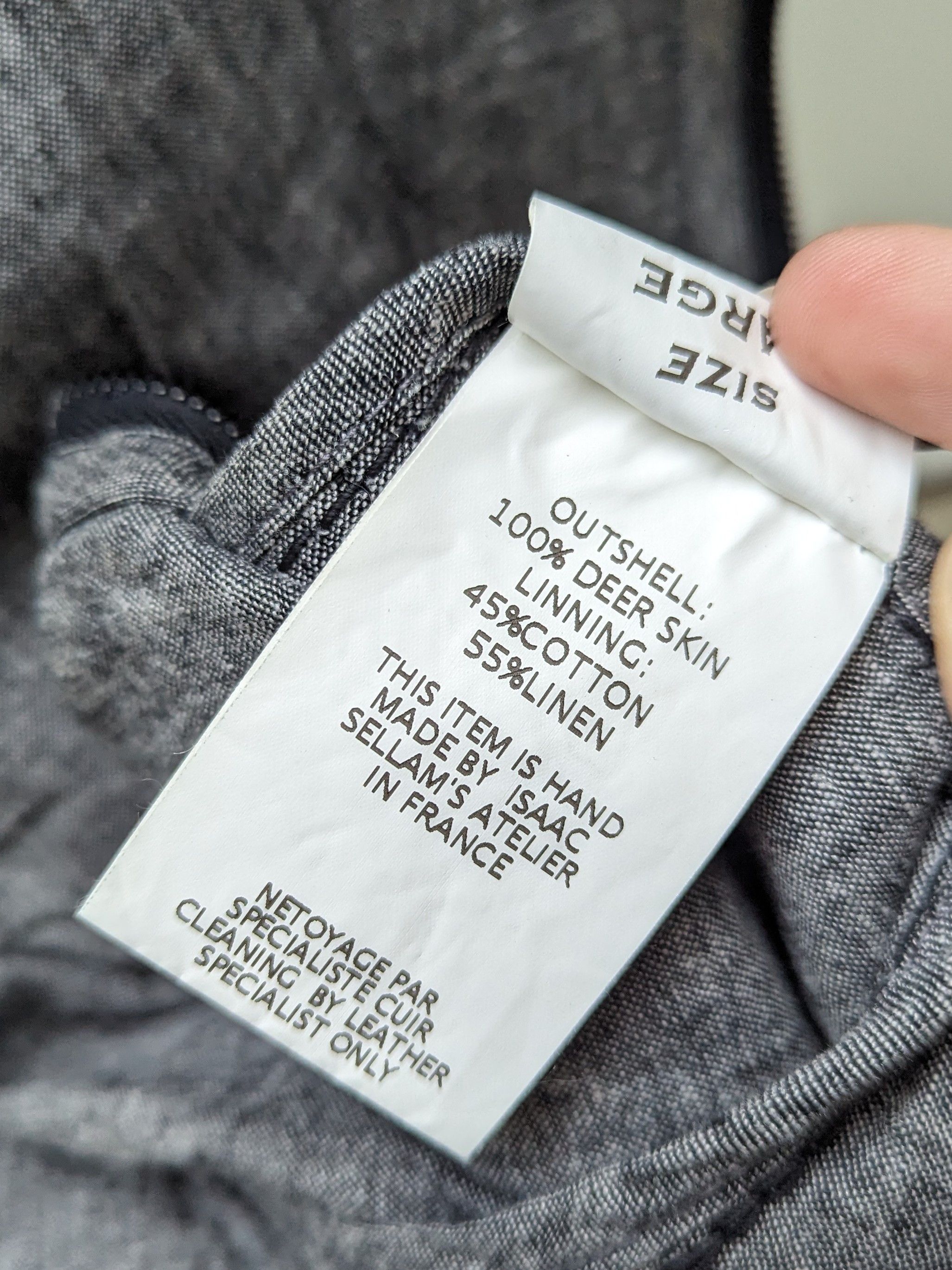 Isaac Sellam Experience Deerskin 4 pockets jacket w/ linen lining Size US L / EU 52-54 / 3 - 9 Thumbnail