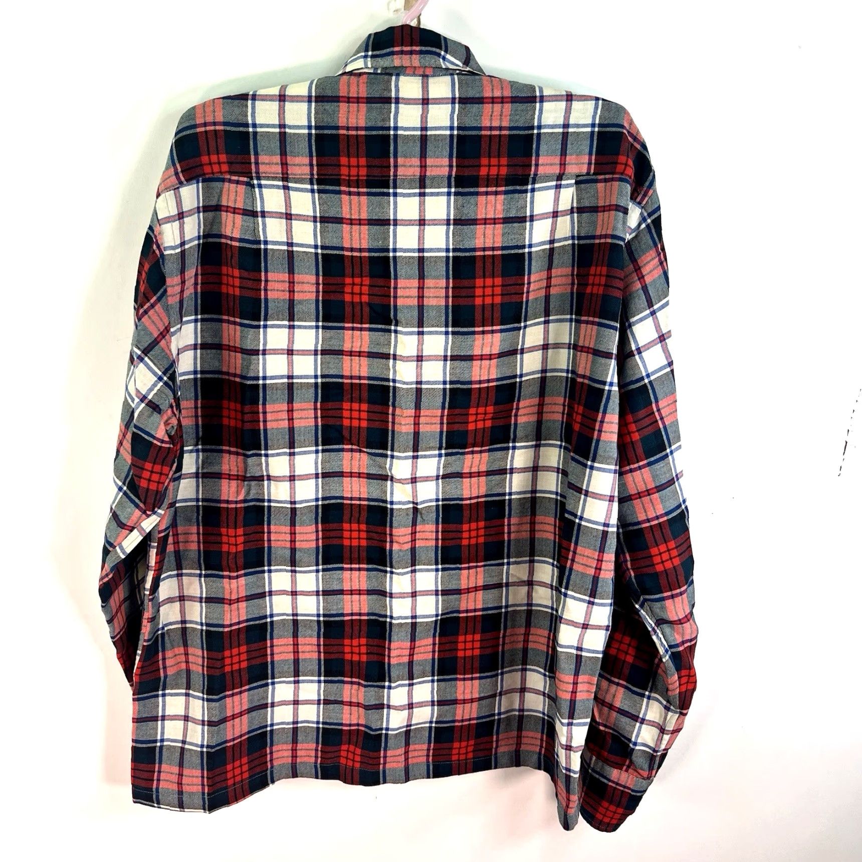 Vintage Vintage Raleigh's Mens Plaid Wool Blend Flannel Shirt Size L Casual CasualWear Outdoors Blue Dusty 90s Size US L / EU 52-54 / 3 - 4 Thumbnail