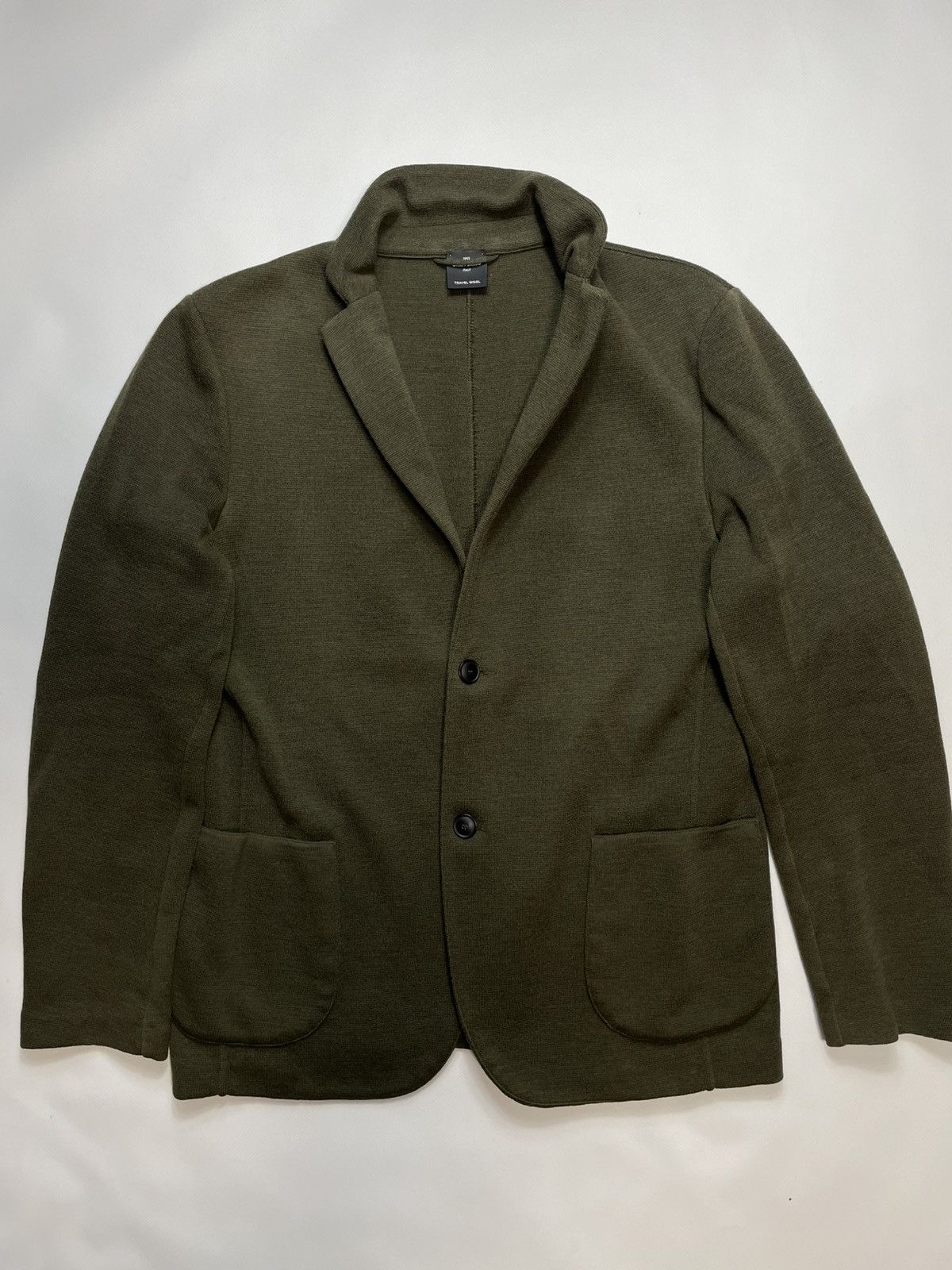 Gran Sasso Gran Sasso Olive Green Travel Virgin Wool Blazer Size 50 Size 50S - 1 Thumbnail