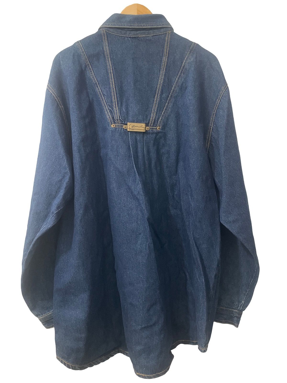 Karl Kani × Vintage Karl Kani Button Up Denim Shirt **Style Worn By 2Pac** VTg Size US XL / EU 56 / 4 - 4 Thumbnail
