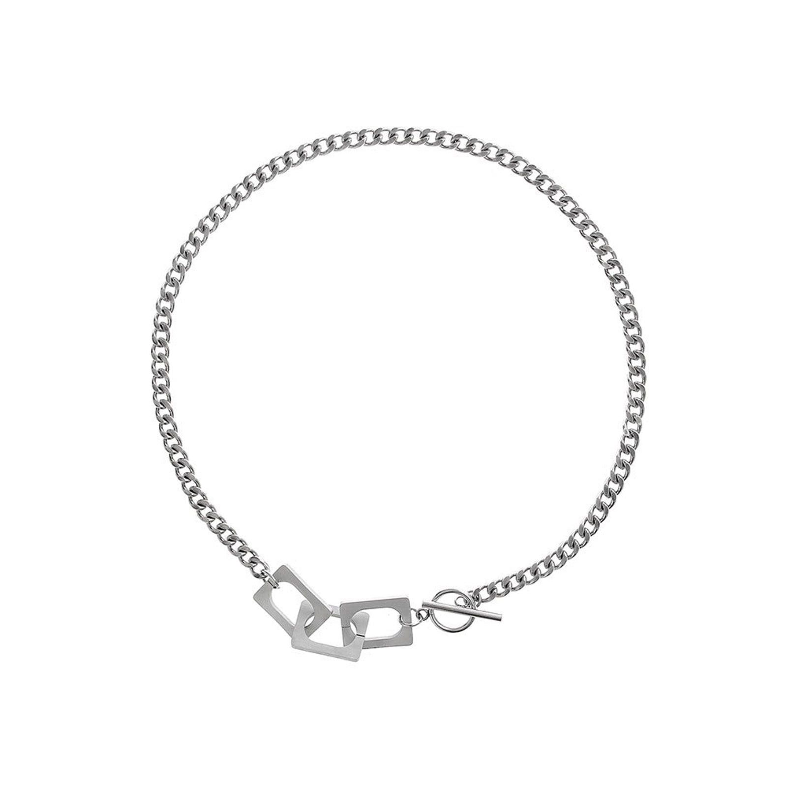 Vintage OT Buckle Chain – Titanium Steel Collar Necklace Size ONE SIZE - 5 Thumbnail